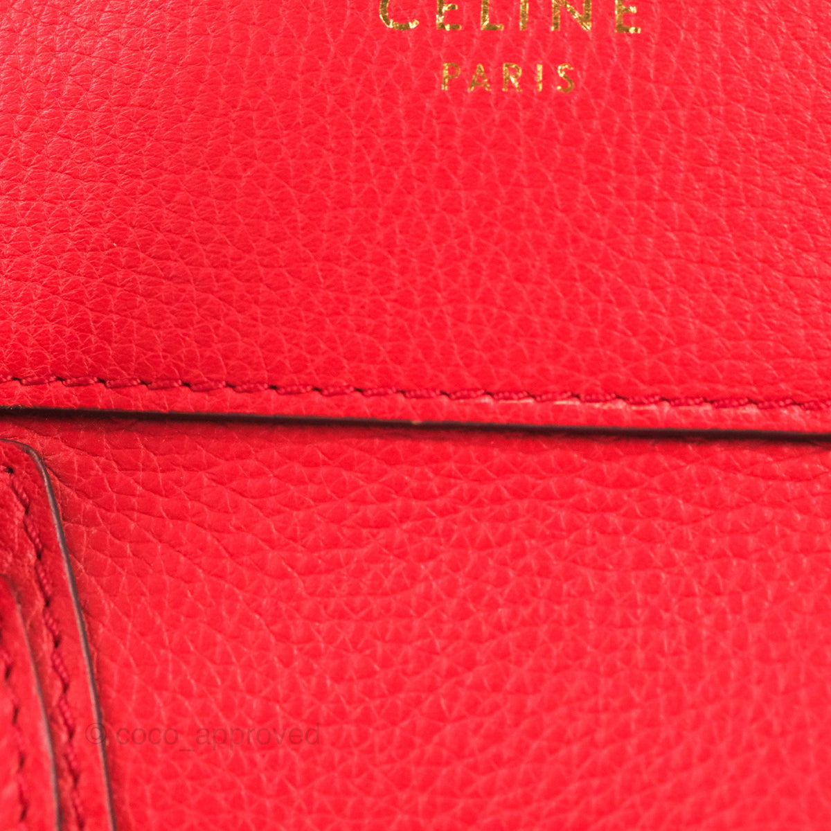 Celine Mini Luggage Bag Red Calfskin