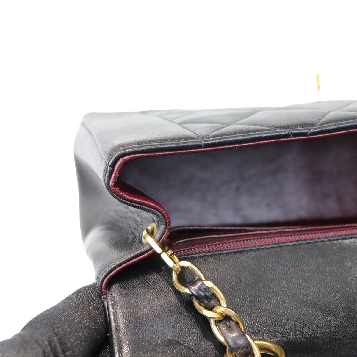 Medium Diana Lambskin Black GHW