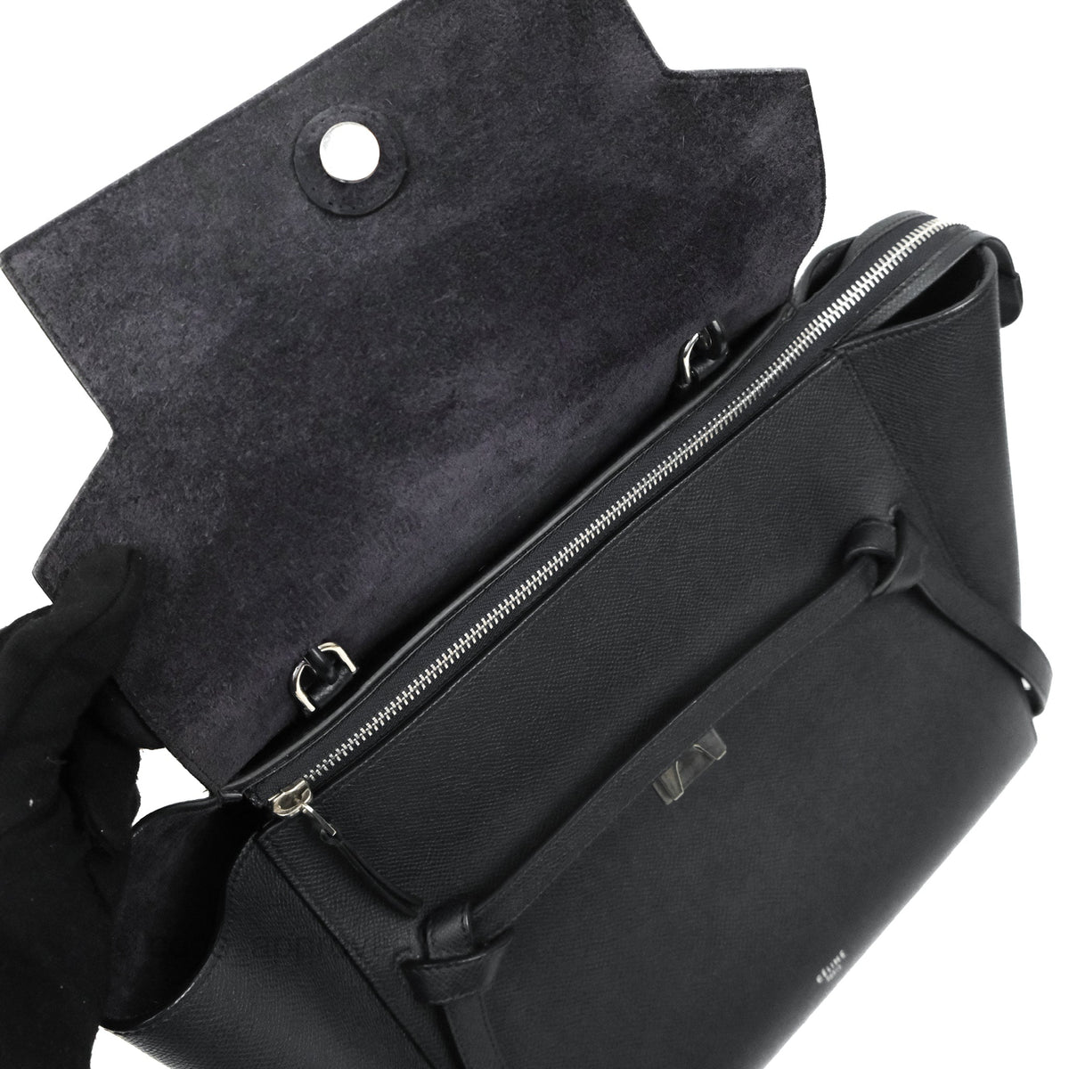 Celine Mini Belt Bag Dark Navy Grained Calfskin Silver Hardware
