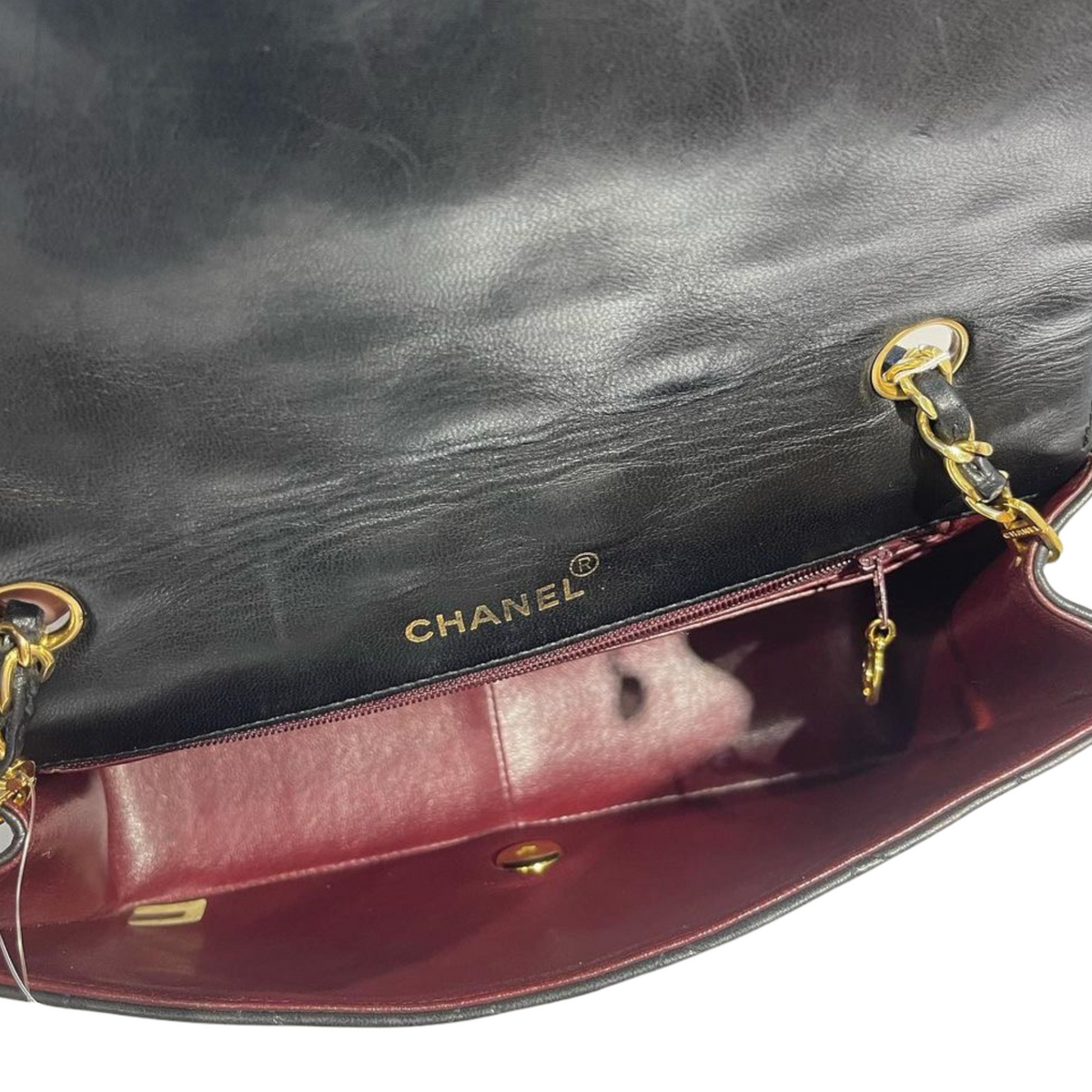 Medium Diana Lambskin Black GHW
