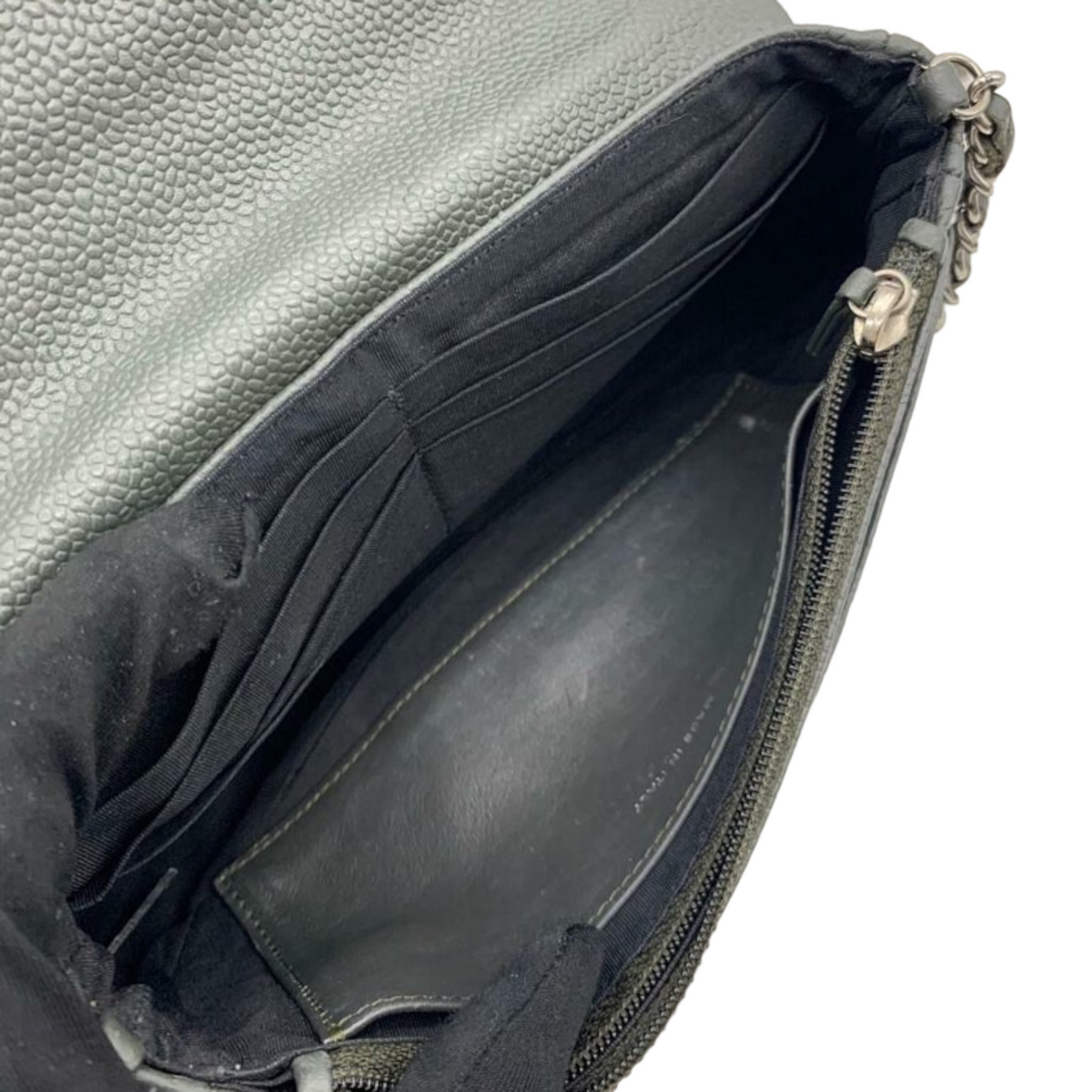 Half Moon Flap Caviar Grey SHW