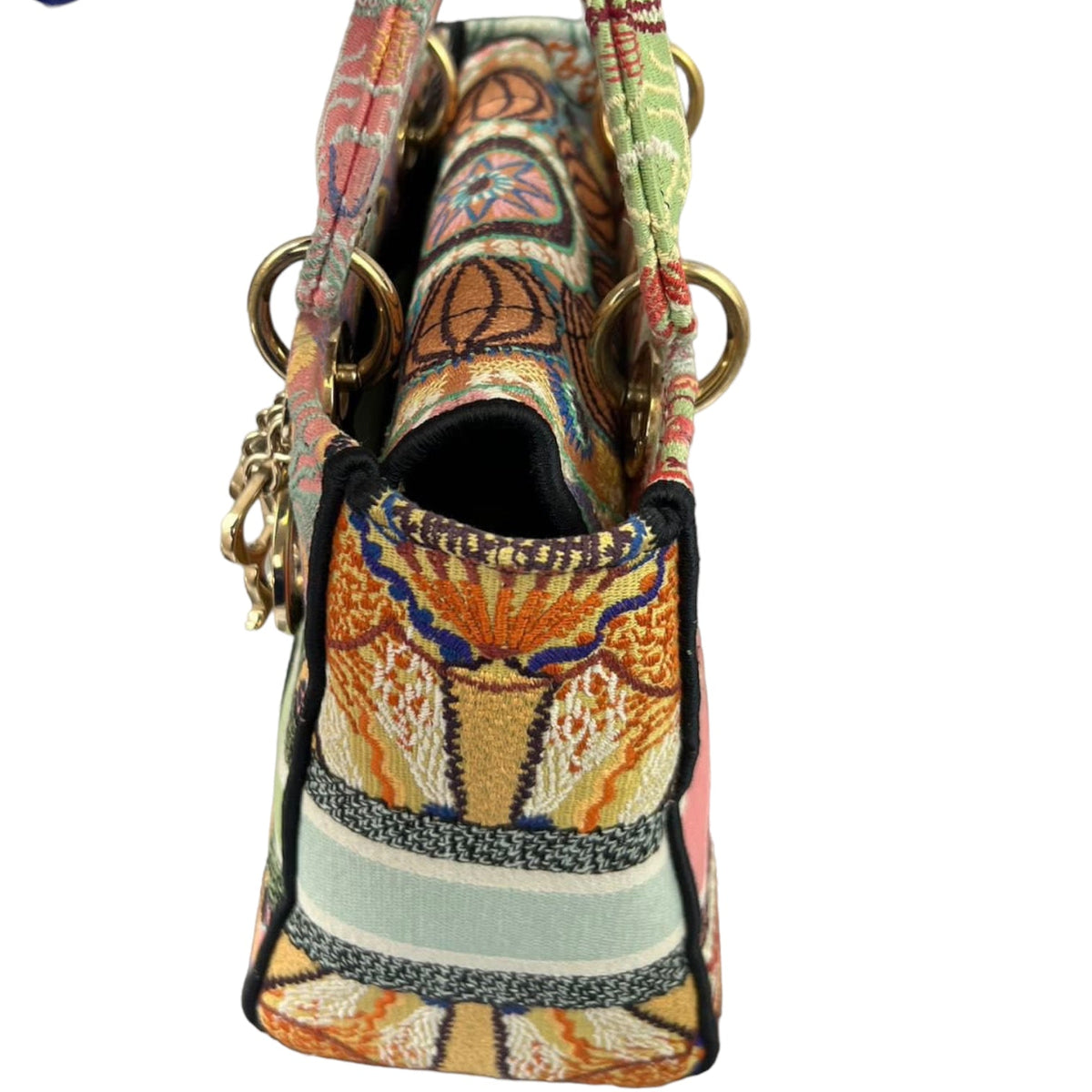 Medium Lady D-Lite  Canvas Multicolour GHW