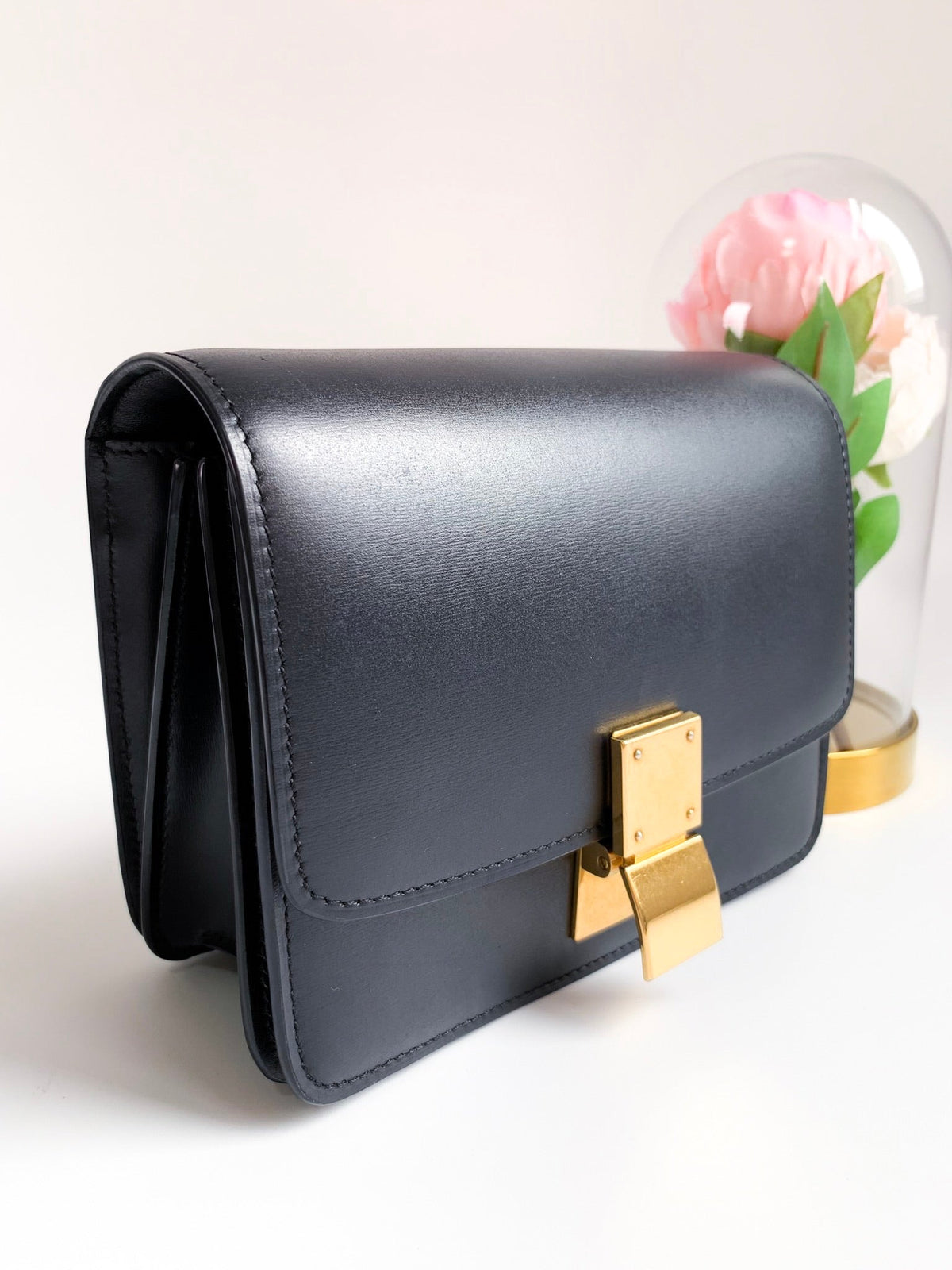 Celine Small Black Calfskin Box Bag⁣ ⁣⁣⁣⁣⁣⁣⁣⁣⁣⁣