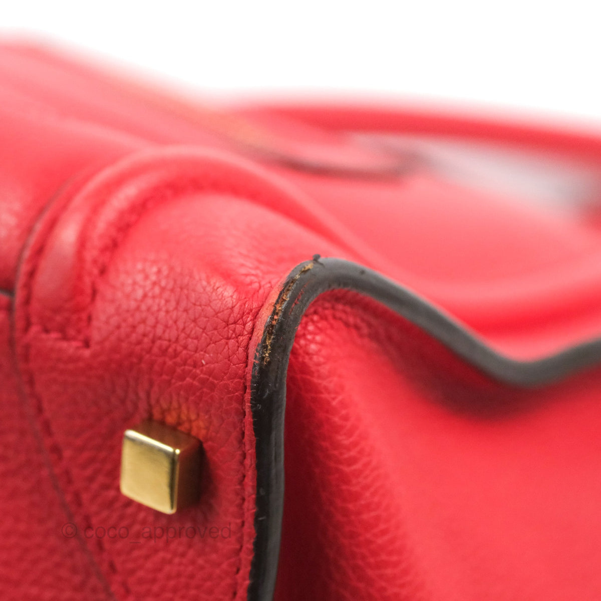 Celine Mini Luggage Bag Red Calfskin