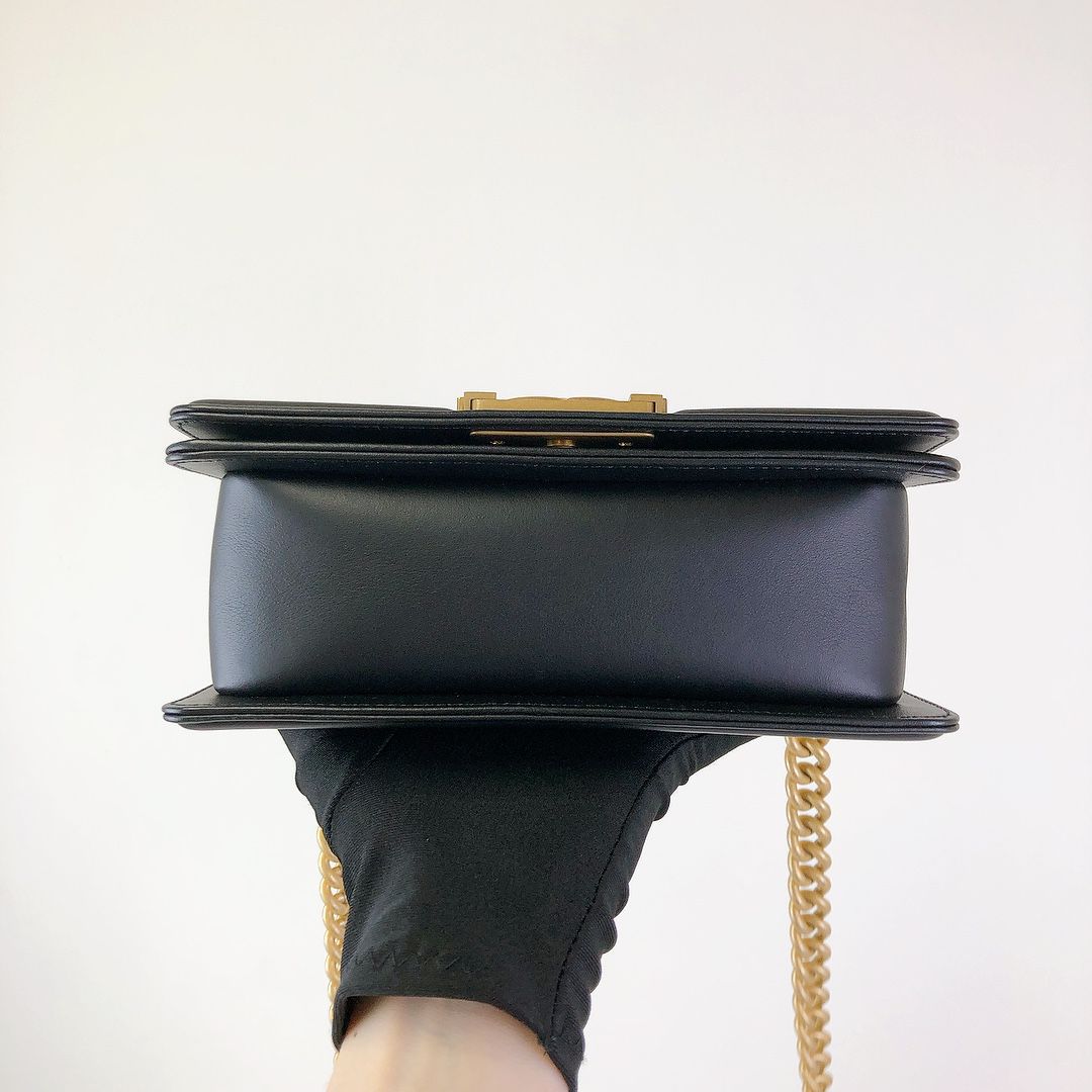 Small Boy Bag Caviar Calfskin Black GHW