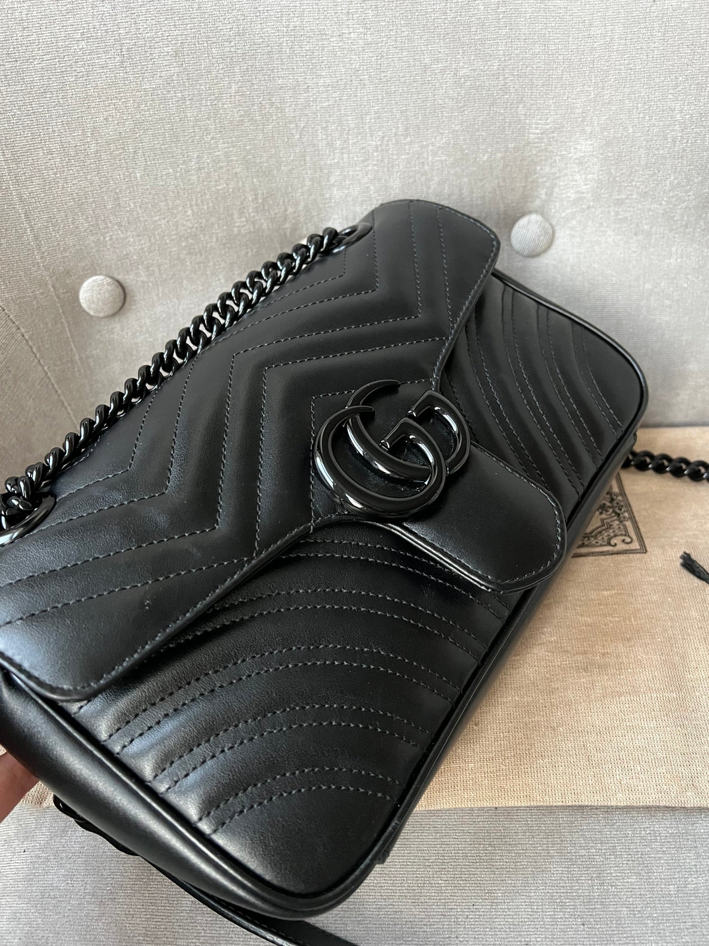 Gucci GG Black Marmont Small Shoulder Bag (RRP £1800)