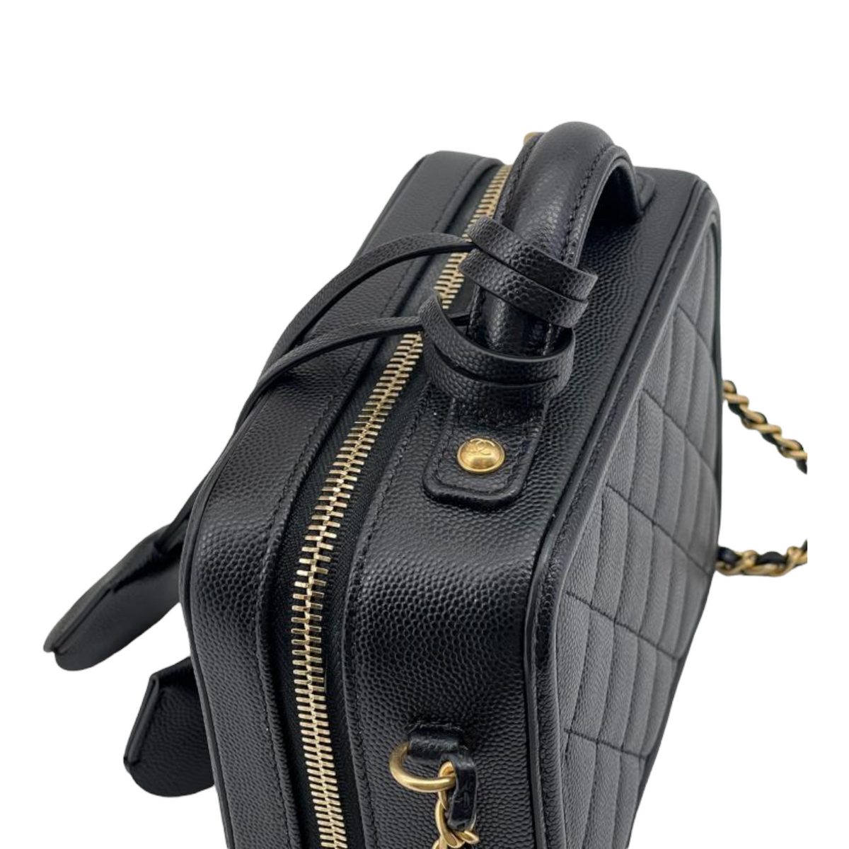 Filigree Vanity Case Caviar Small Black GHW