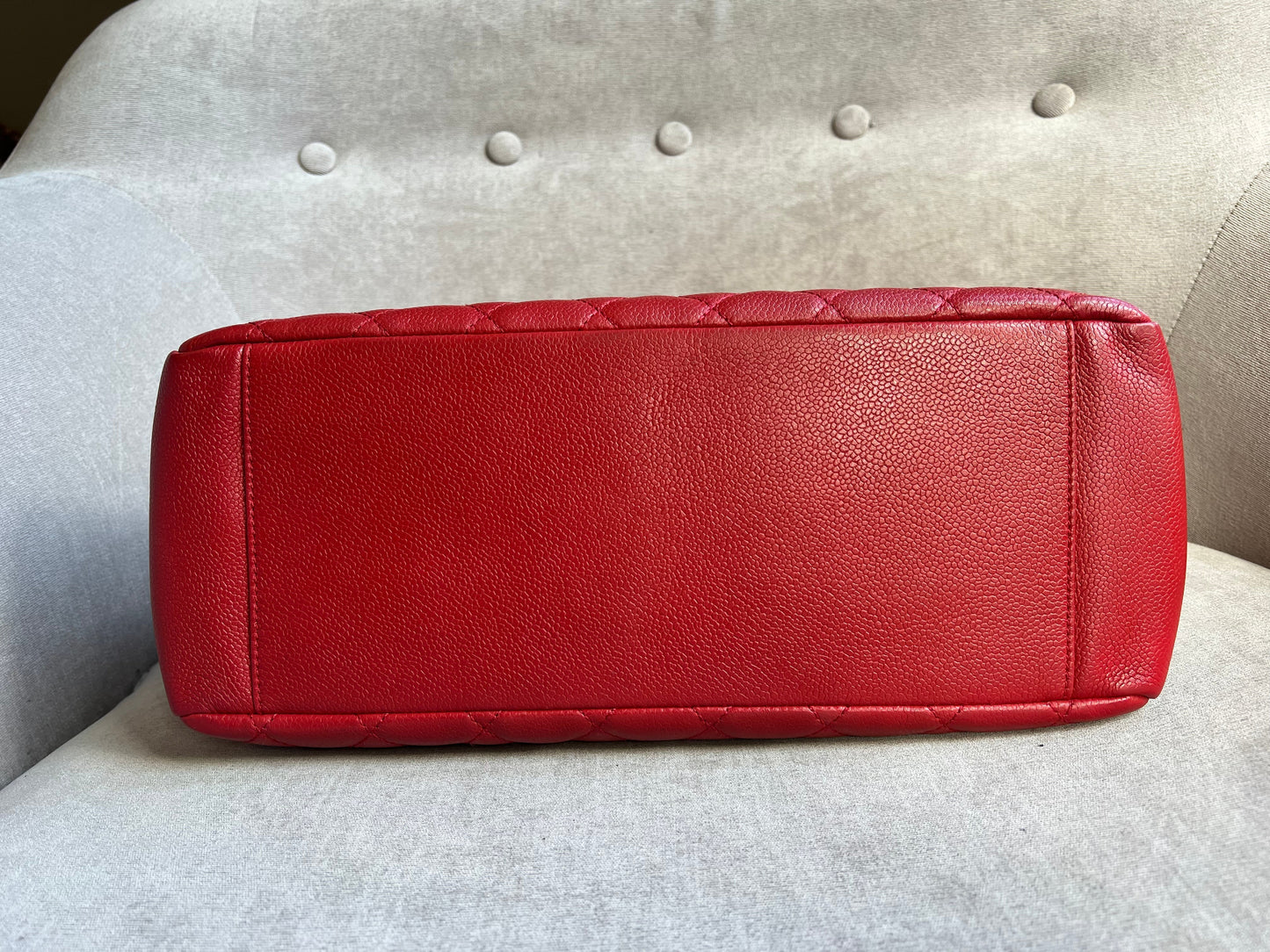 Chanel Red Caviar Grand Shopper Tote