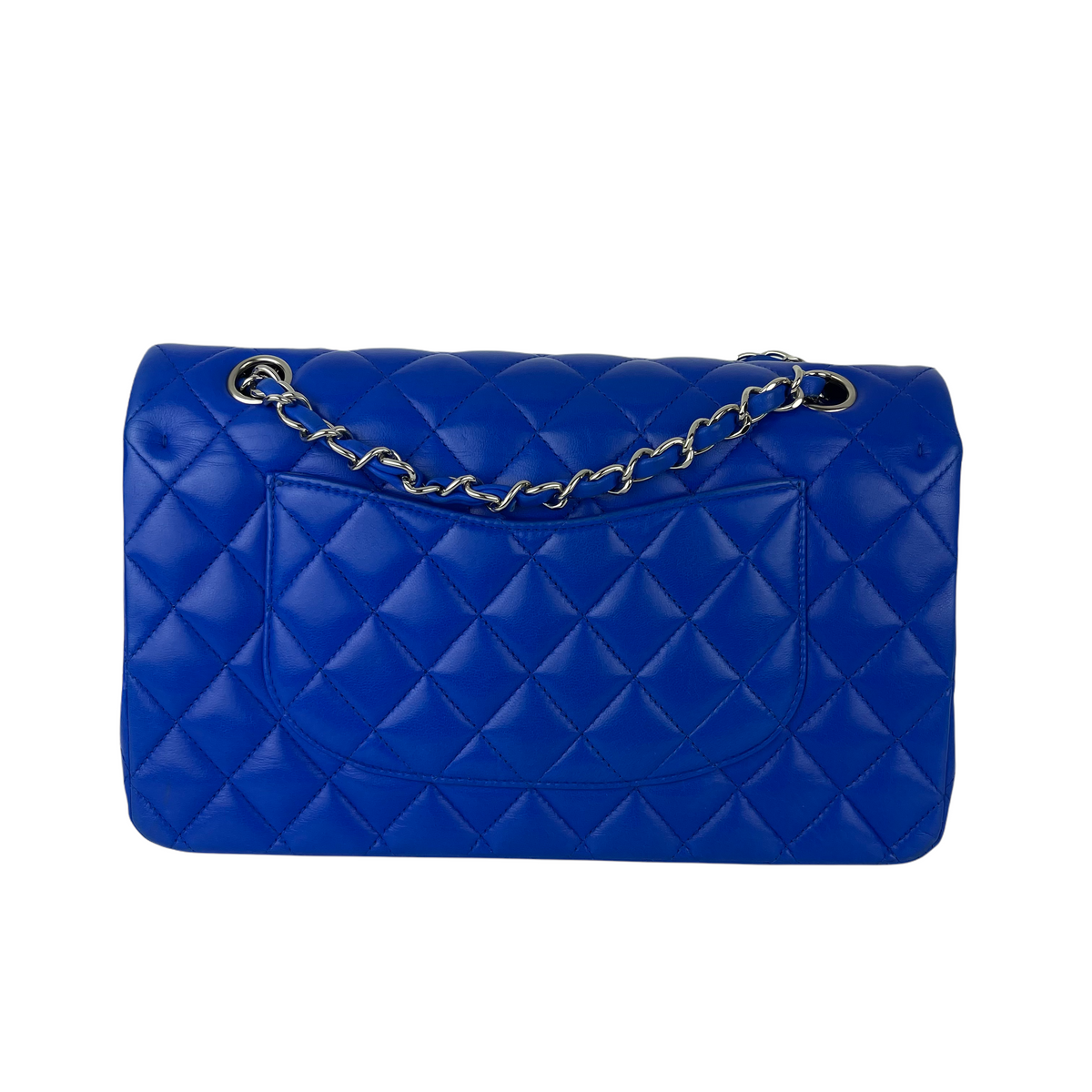 Classic Flap Medium Lambskin Blue SHW