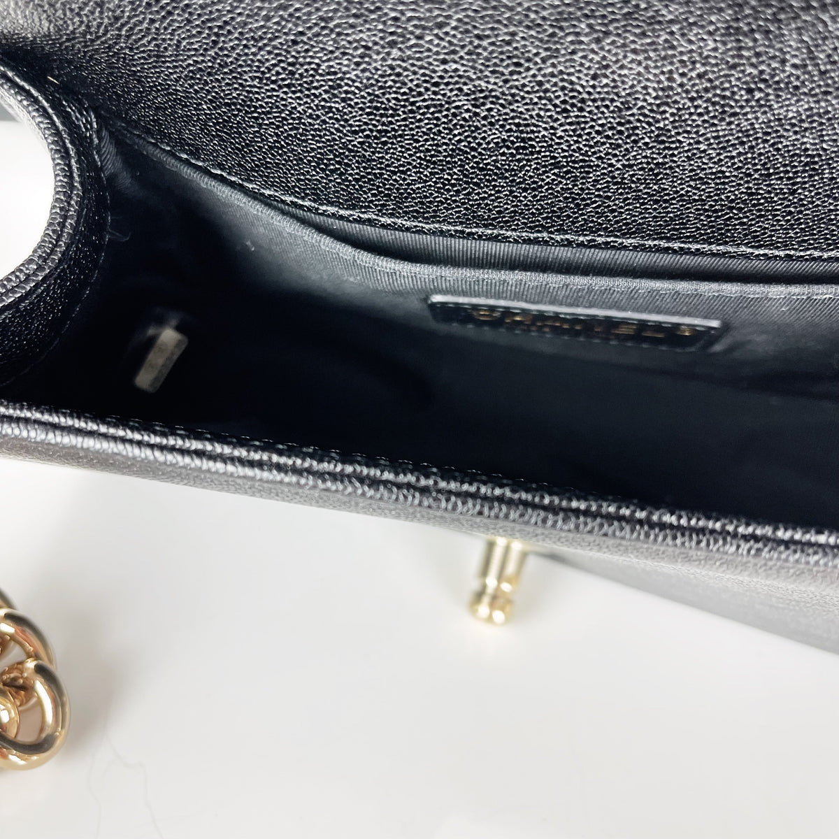 Small Le Boy Caviar Black GHW