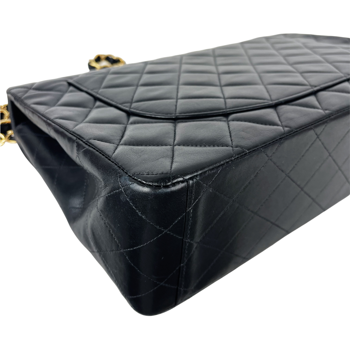 Jumbo XL Flap Lambskin Leather Black GHW