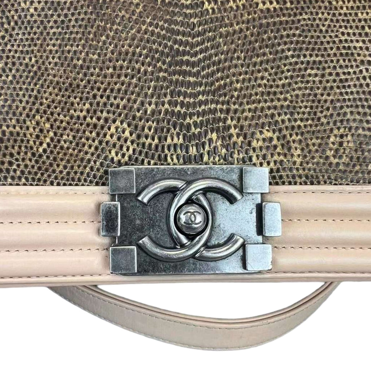 Small Boy Lizard Chevron Beige RHW