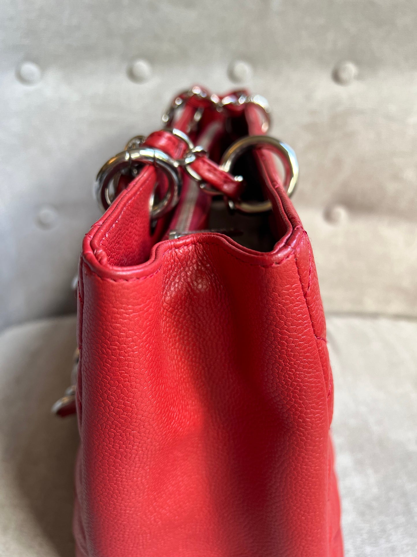 Chanel Red Caviar Grand Shopper Tote