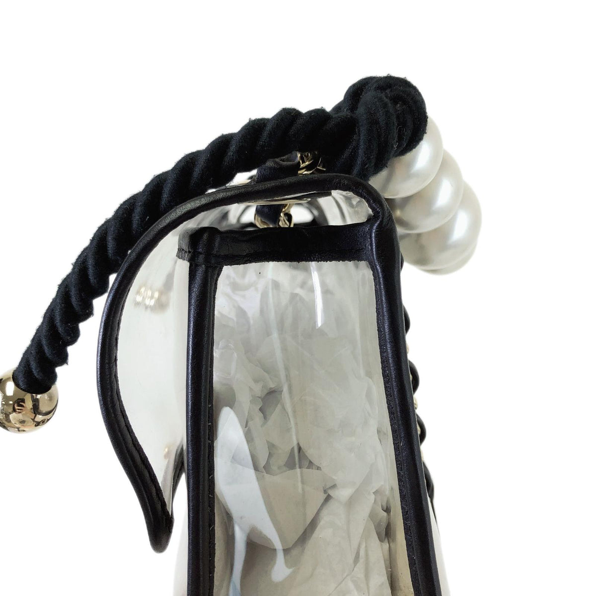 Coco "Sand by the Sea" Runway Pearl Handle Black PVC