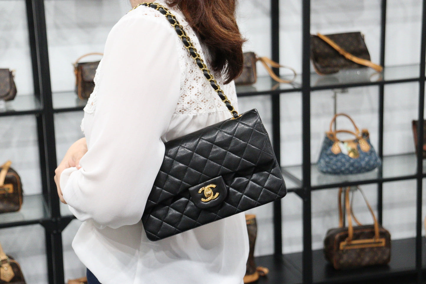 Rank AB ｜ CHANEL Matrasse Double Flap 23 Shoulder Bag ｜23042001