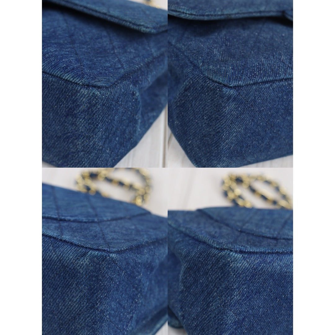 Rank AB ｜ CHANEL Denim Matrasse Double Flap 23 Shoulder Bag ｜V23061301