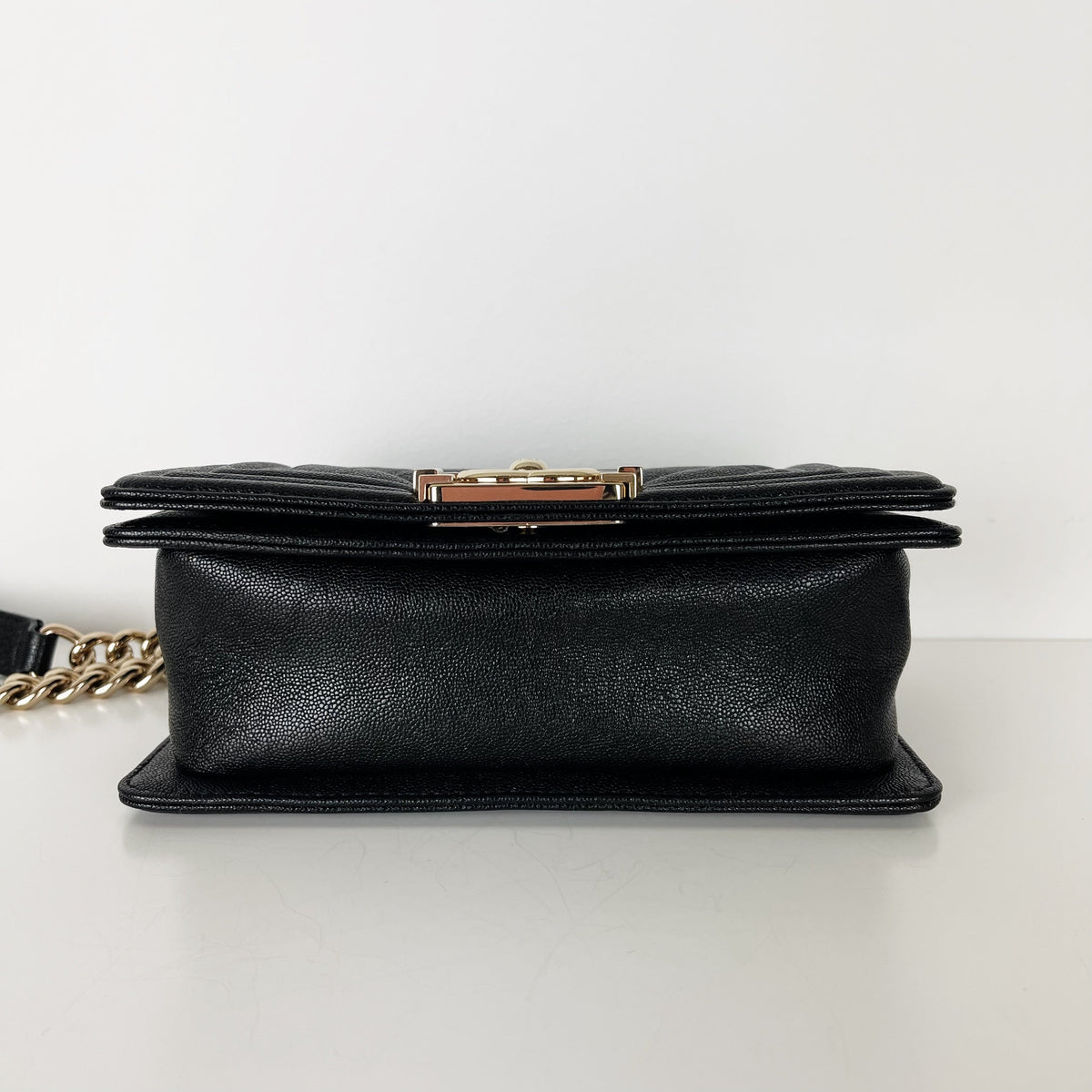 Small Le Boy Caviar Black GHW