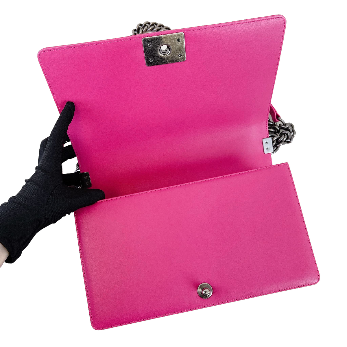 Boy Bag New Medium Lambskin Pink GHW