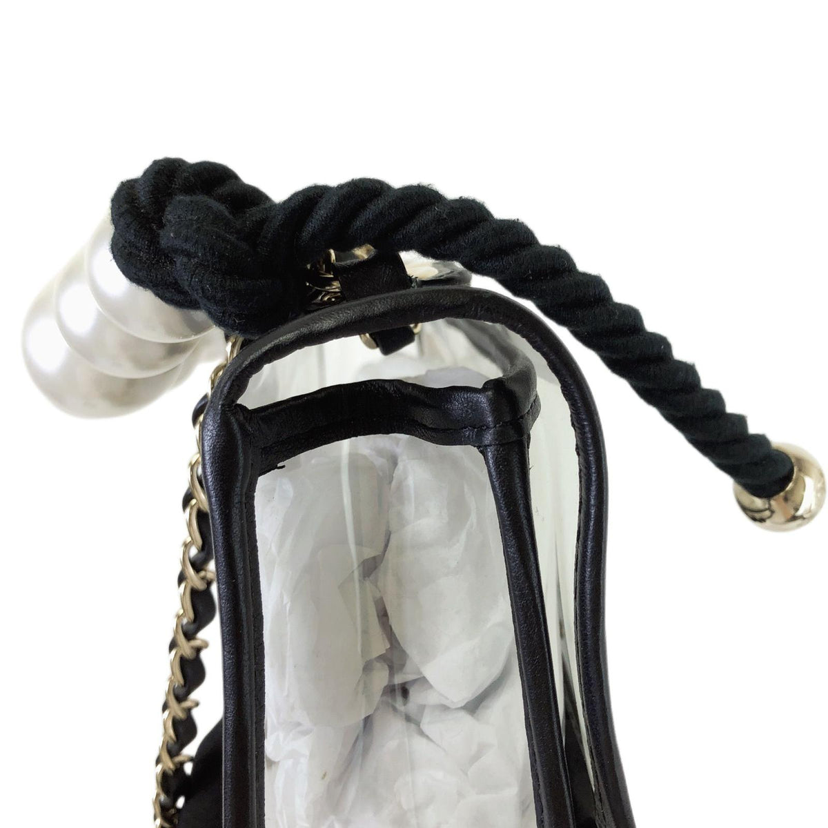 Coco "Sand by the Sea" Runway Pearl Handle Black PVC
