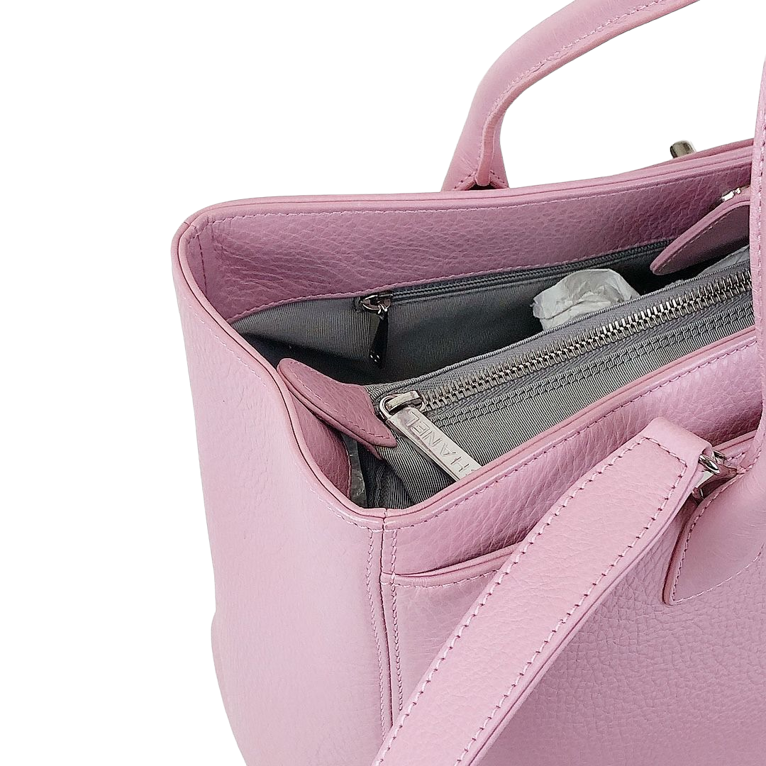 Executive Cerf Tote Grained Pink SHW