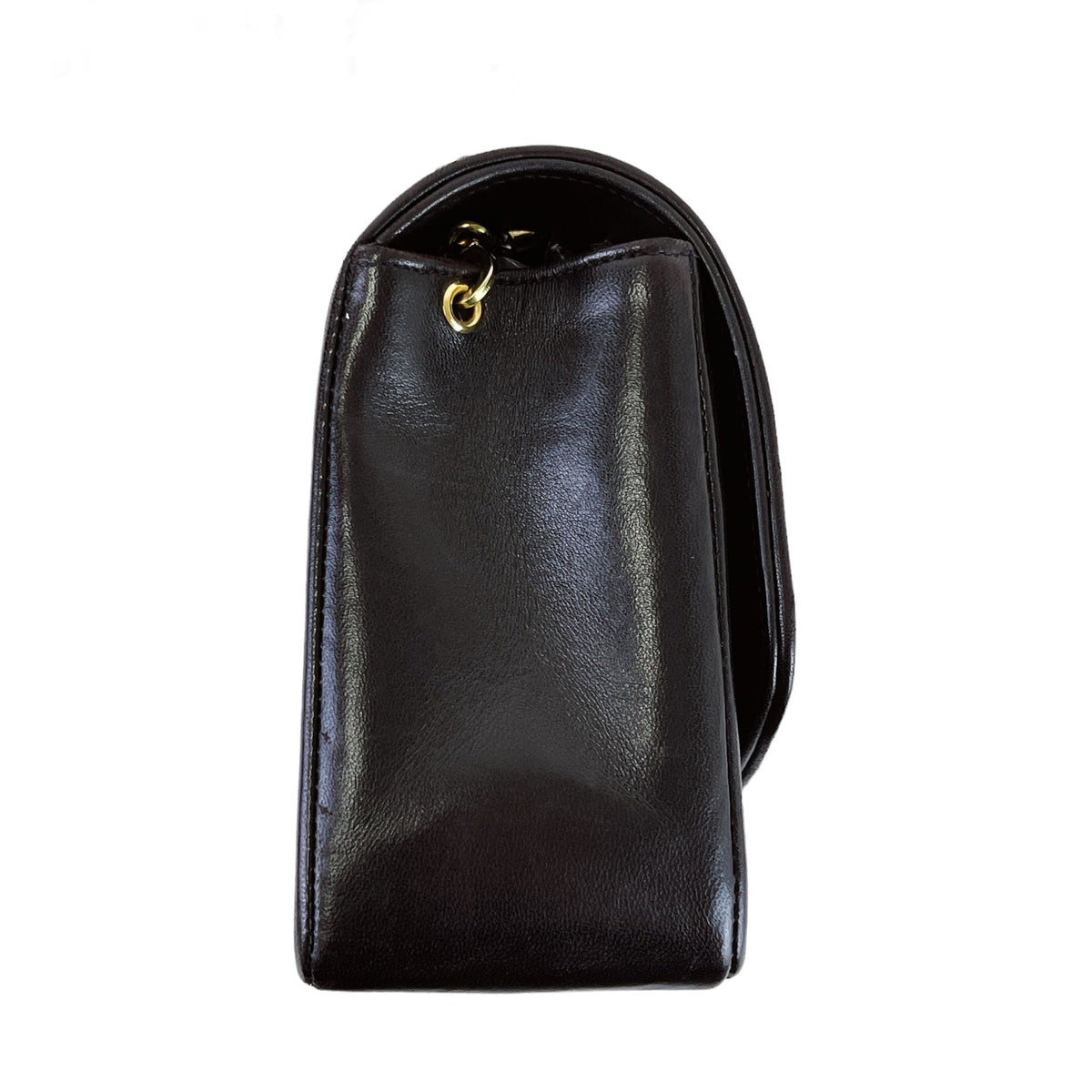 Small Classic Diana flap Black Lambskin GHW