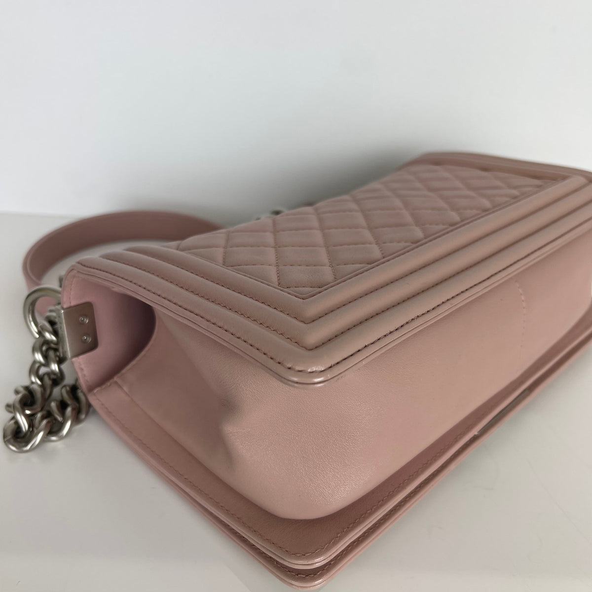 Le Boy Lambskin Old Medium Pink SHW