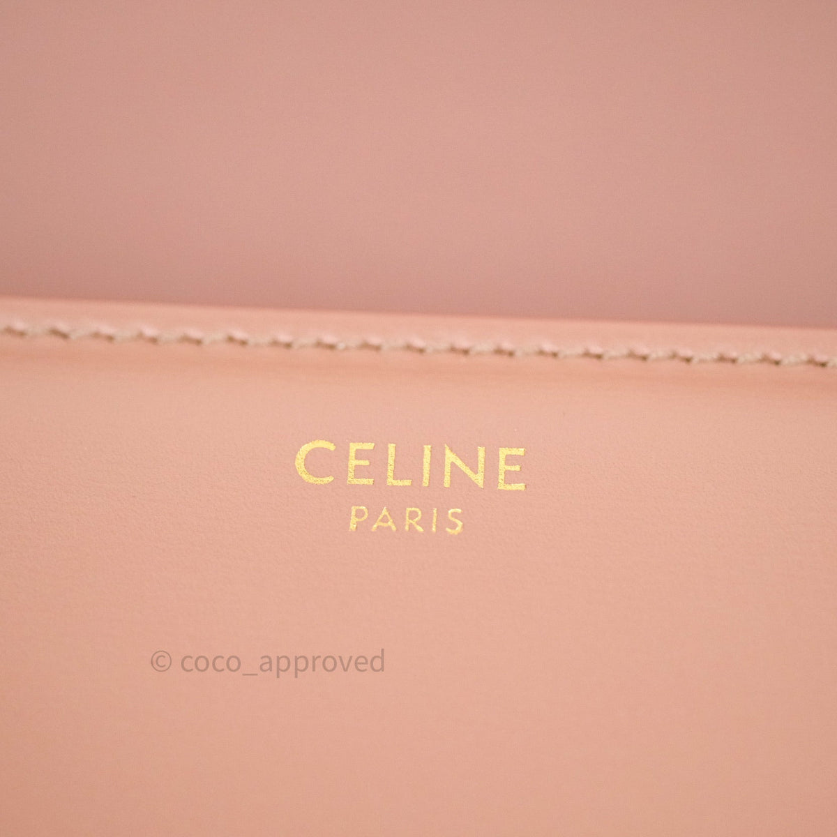 Celine Shiny Calfskin Medium Triomphe Antique Rose