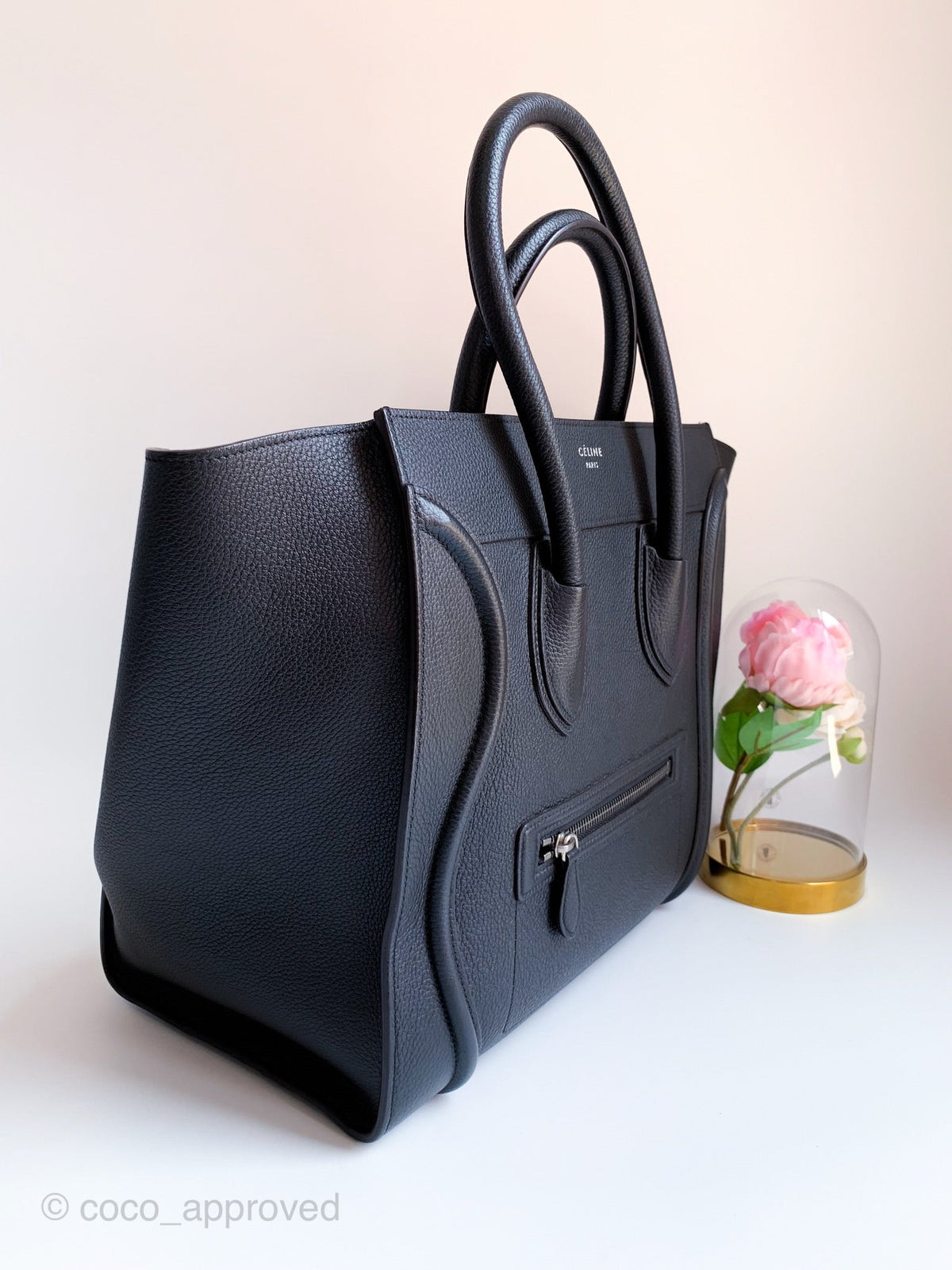 Celine Grained Calfskin Mini Luggage Black