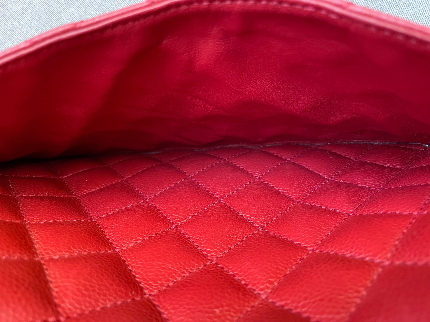Chanel Red Caviar Grand Shopper Tote