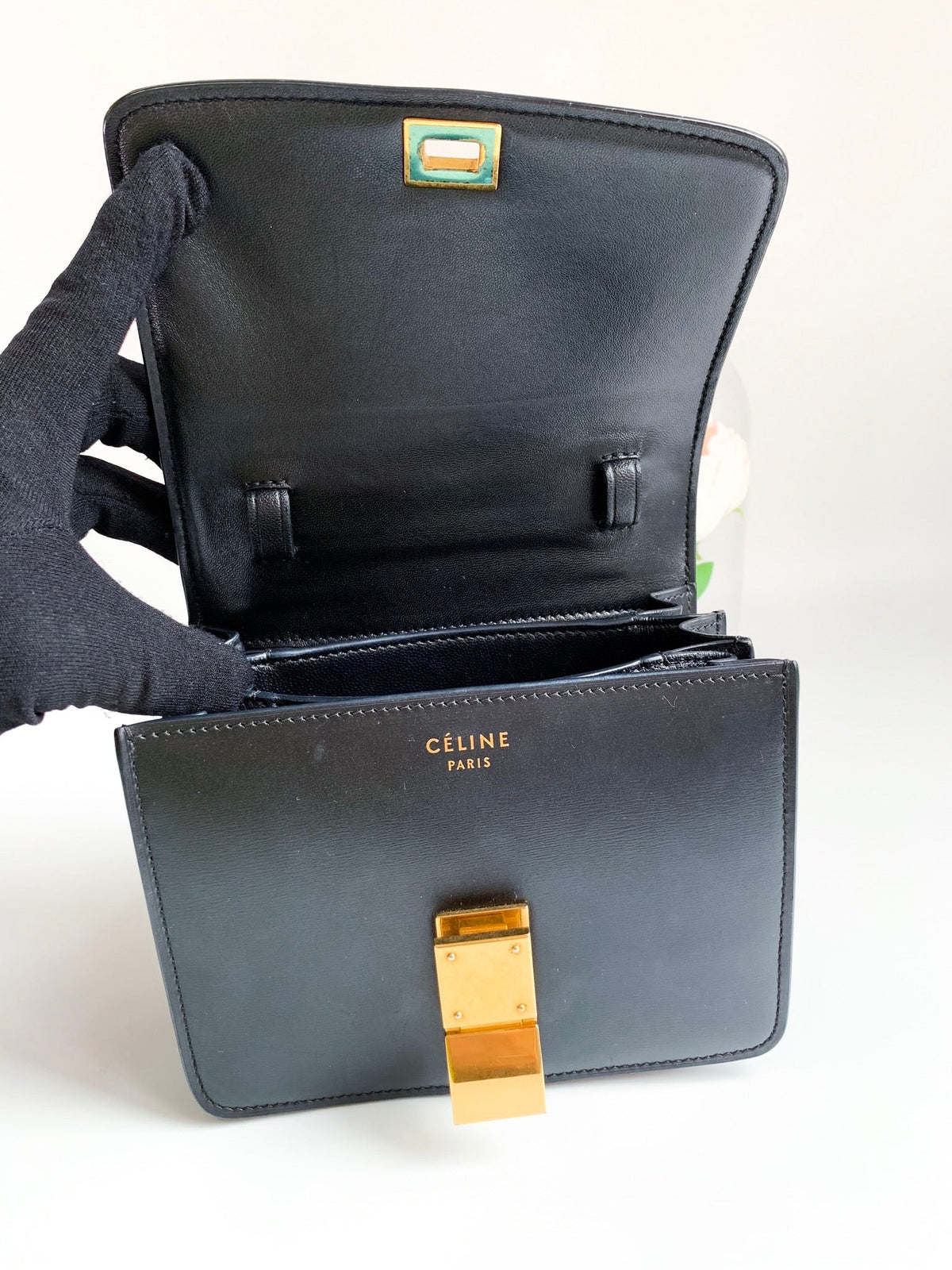 Celine Small Black Calfskin Box Bag⁣ ⁣⁣⁣⁣⁣⁣⁣⁣⁣⁣