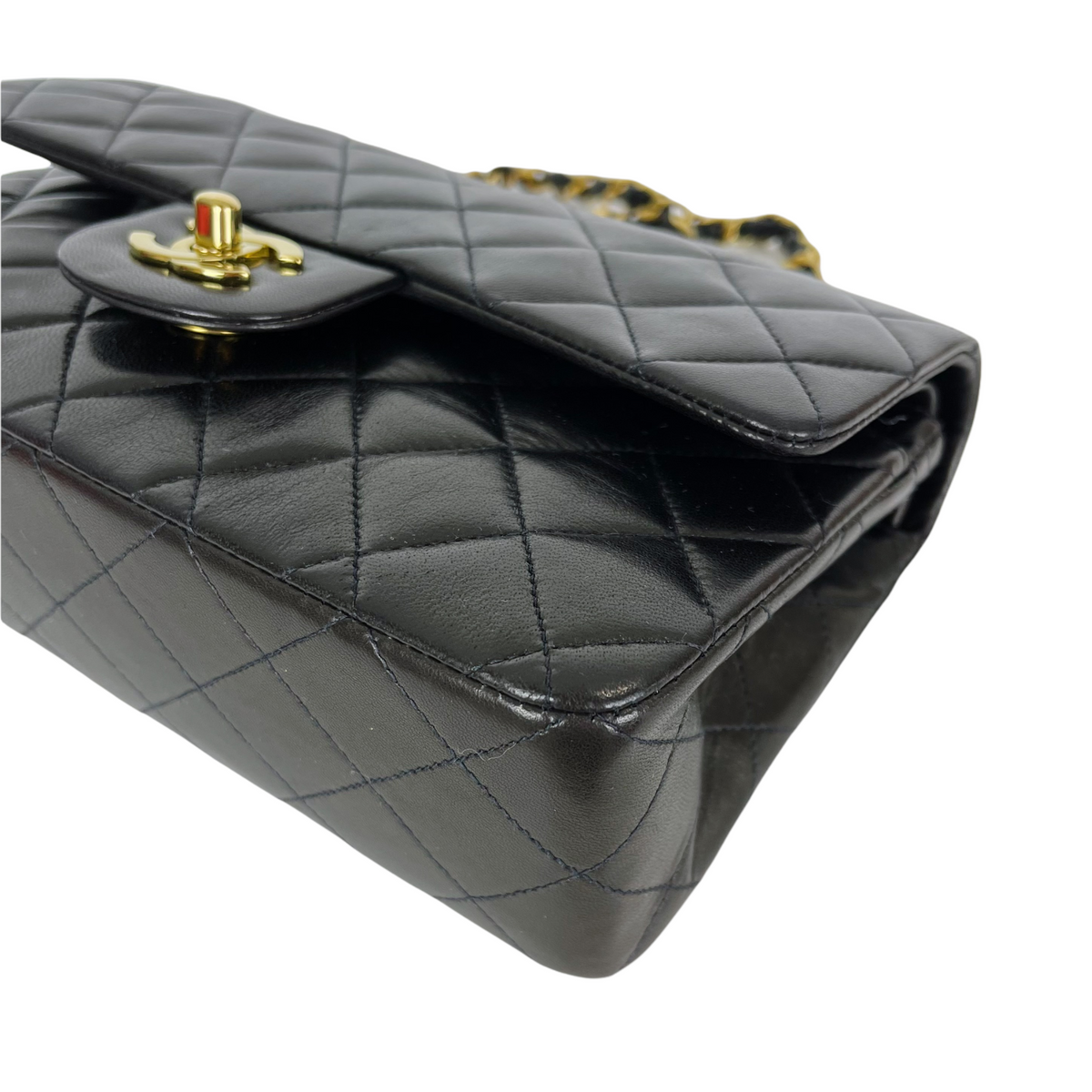 Vintage Classic Double Flap Bag Lambskin Small Black GHW