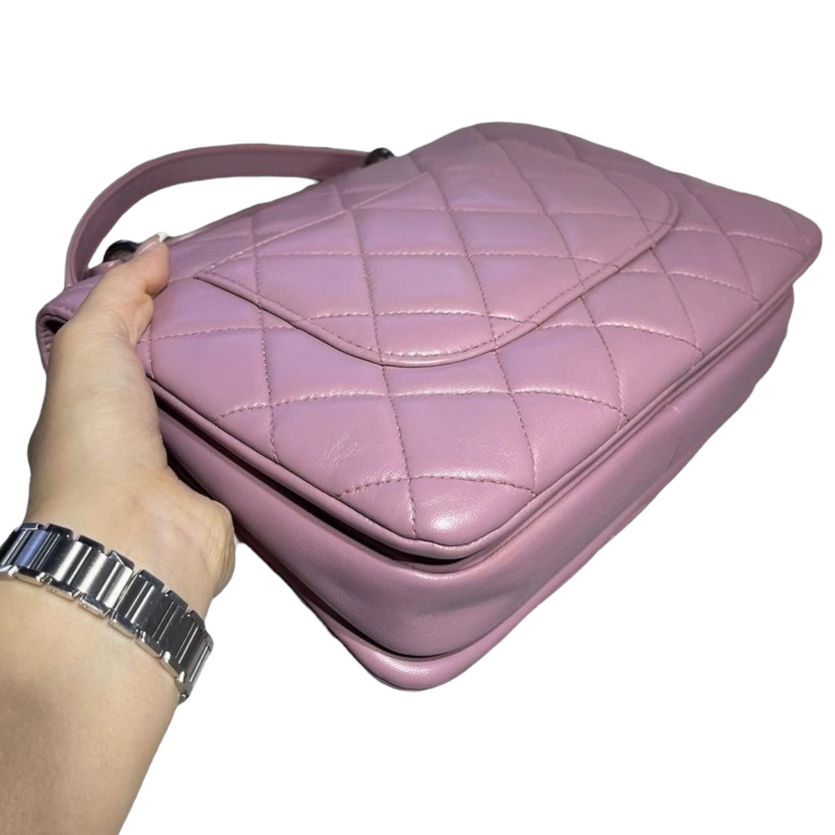Small Trendy CC Flap Lambskin Light Purple RHW