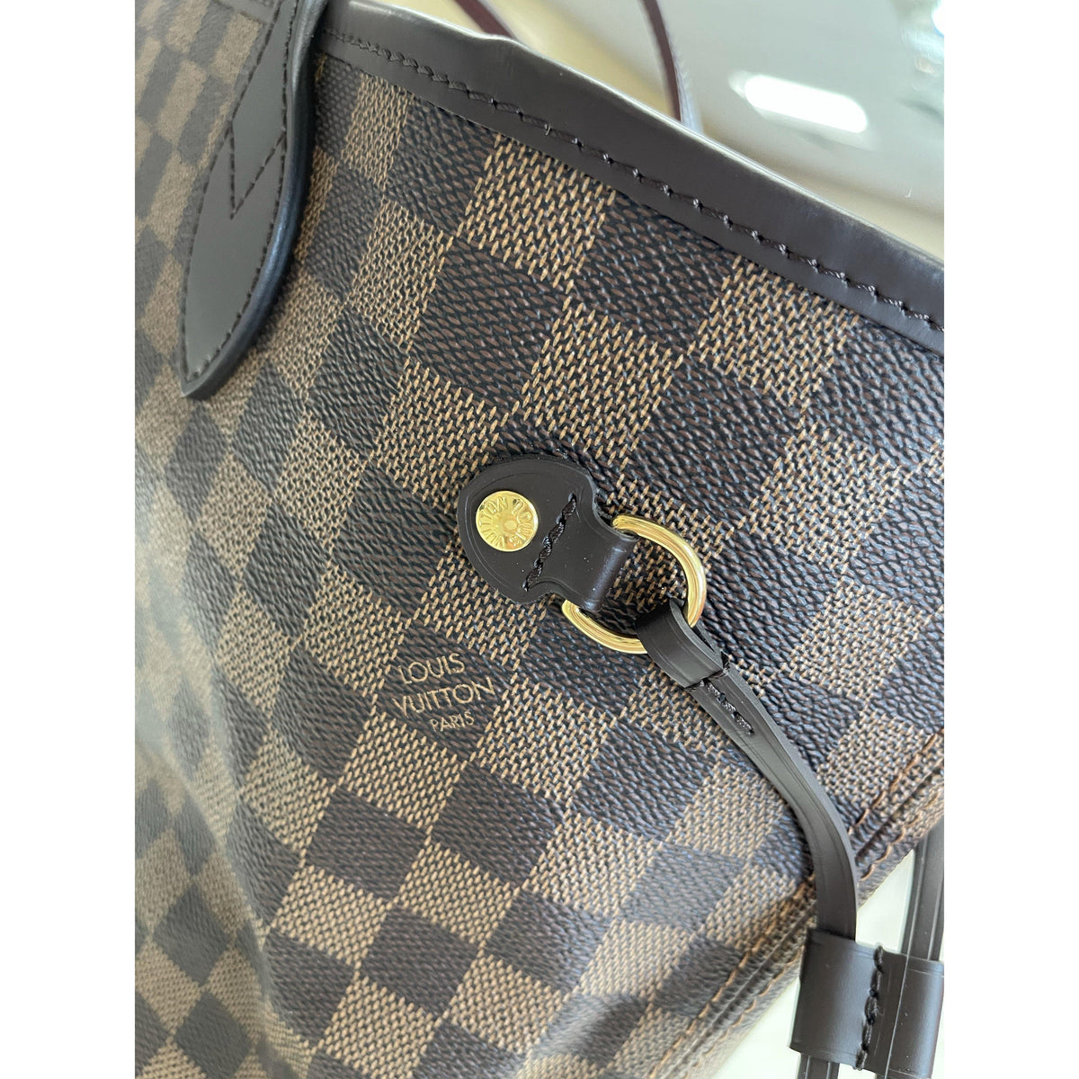 Louis Vuitton Neverfull MM in Damier Ebene Rose Ballerine