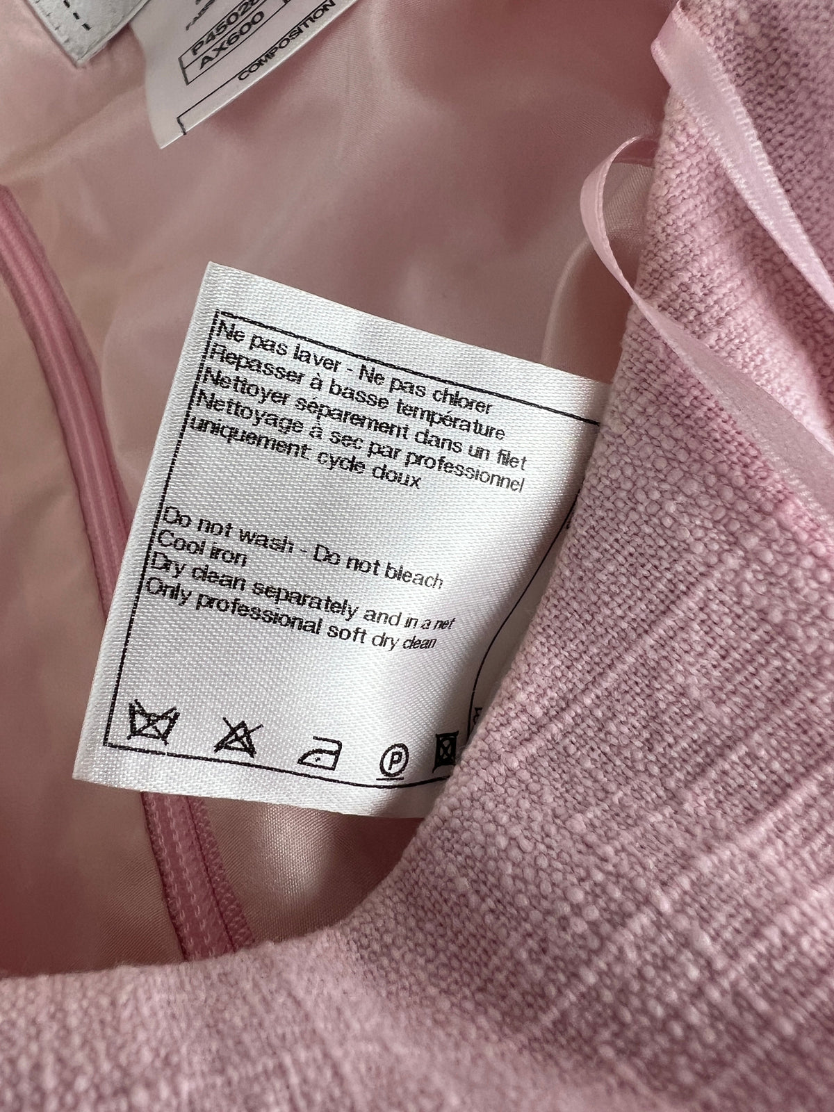 Chanel Pink Midi Sleeveless Dress with CC Detailing Size FR 40 (UK 12)