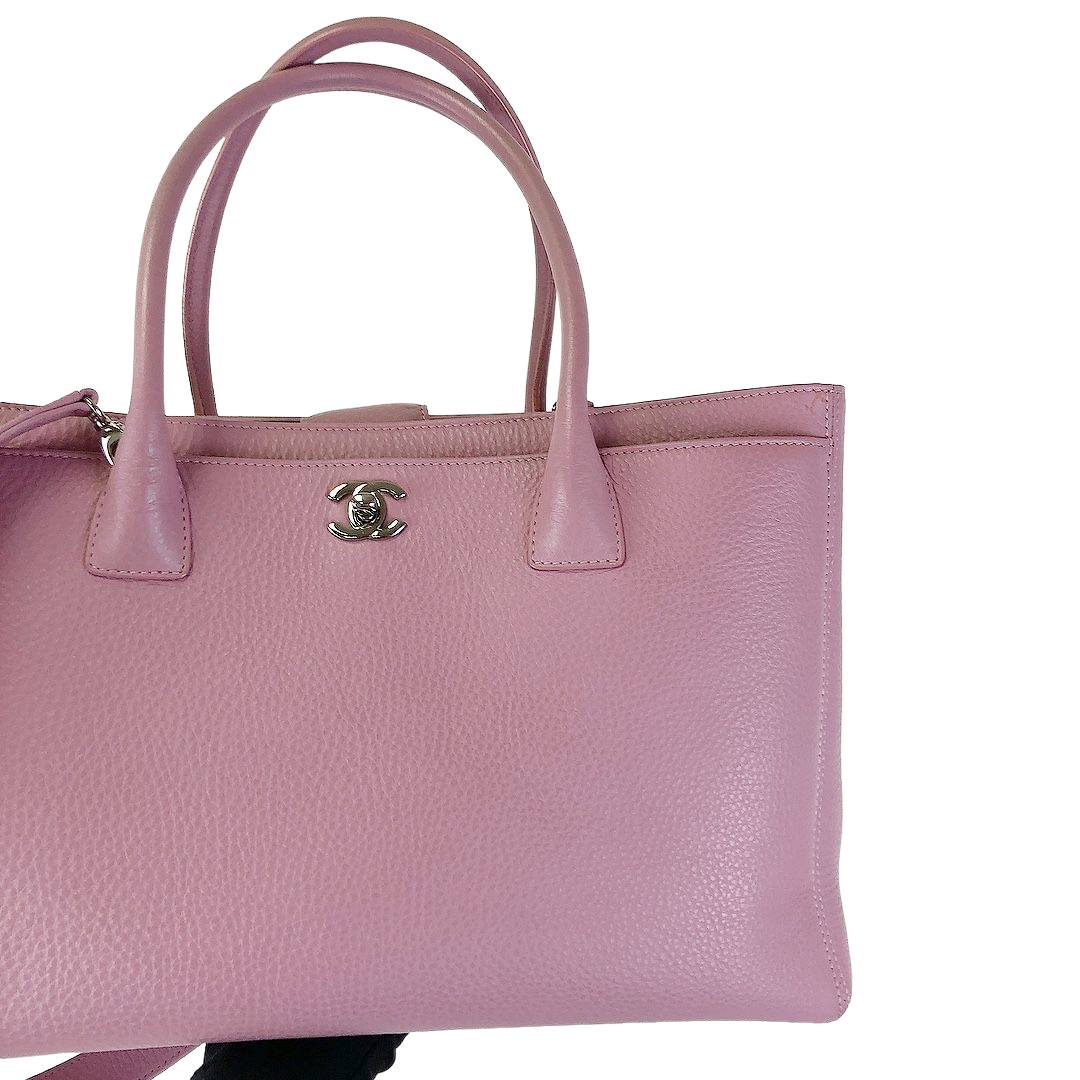 Executive Cerf Tote Grained Pink SHW