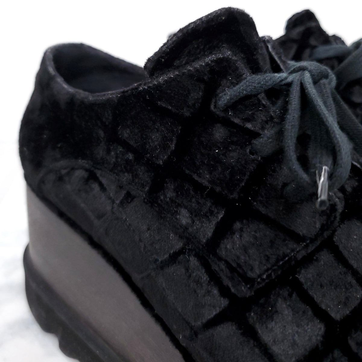 STELLA MCCARNTEY VELVET PLATFORMS - SIZE 36.5