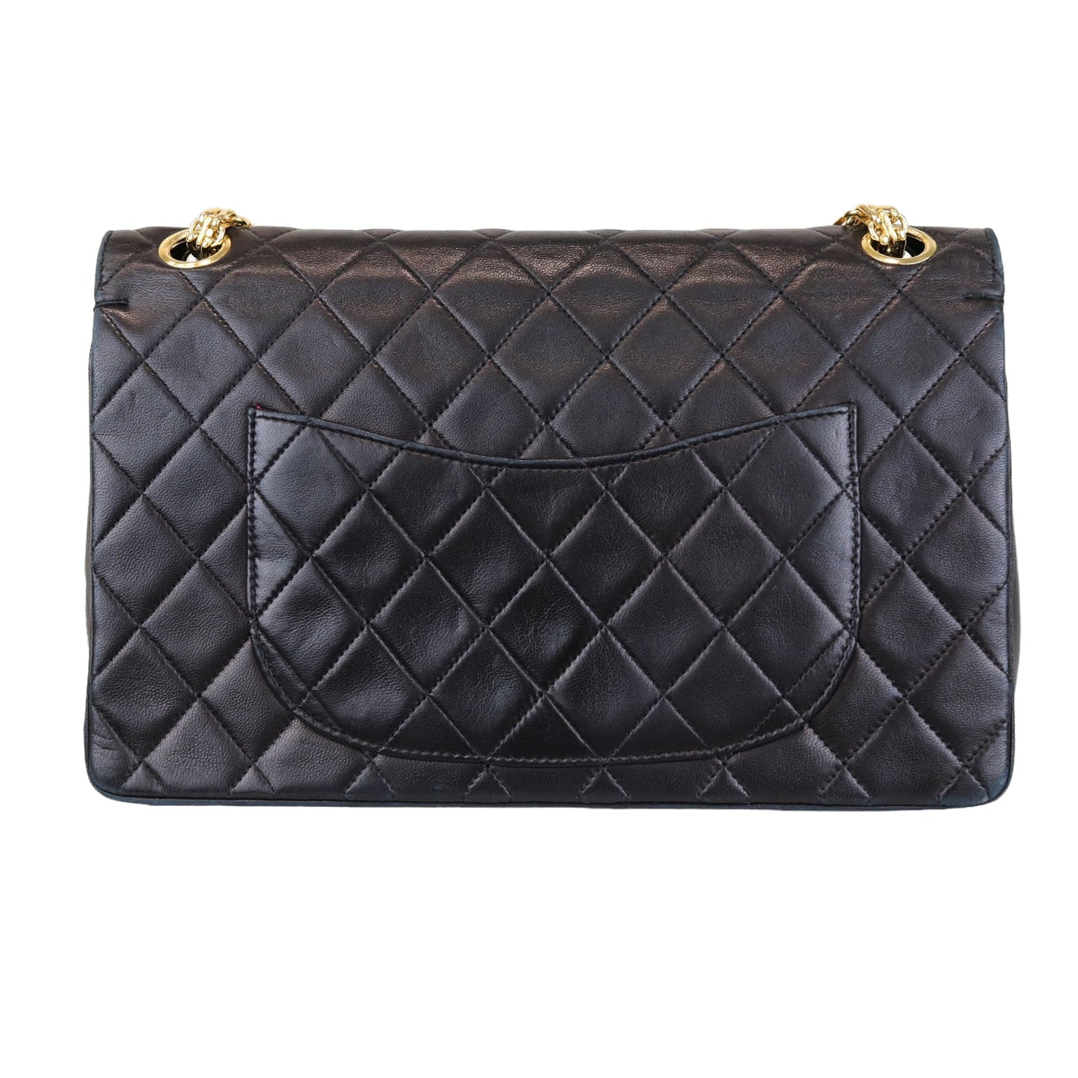 Mademoiselle Vintage Double Flap Medium Black GHW