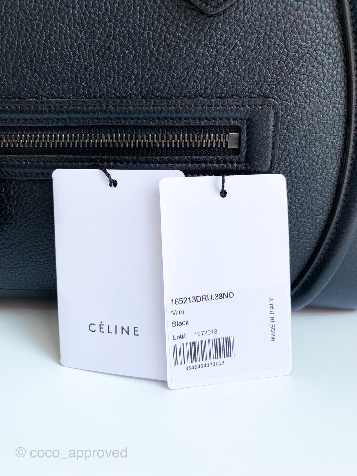 Celine Grained Calfskin Mini Luggage Black