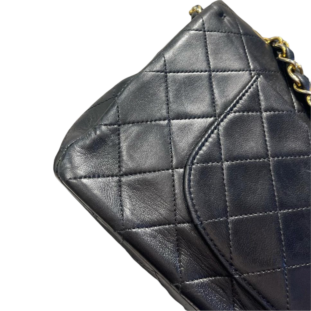 Vintage Classic Double Flap Lambskin Medium Black GHW