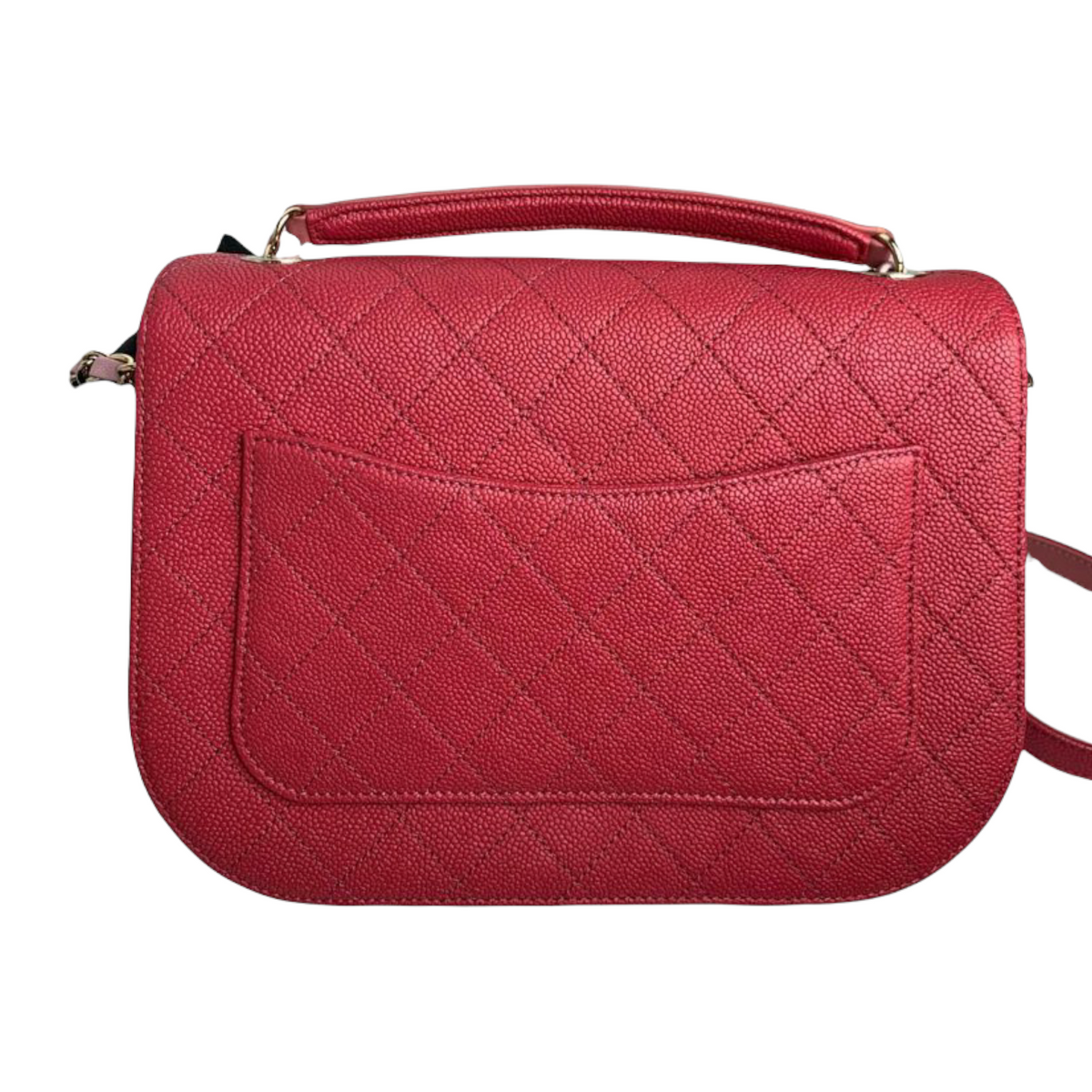 Coco Cuba CC Flap Caviar Leather Red GHW