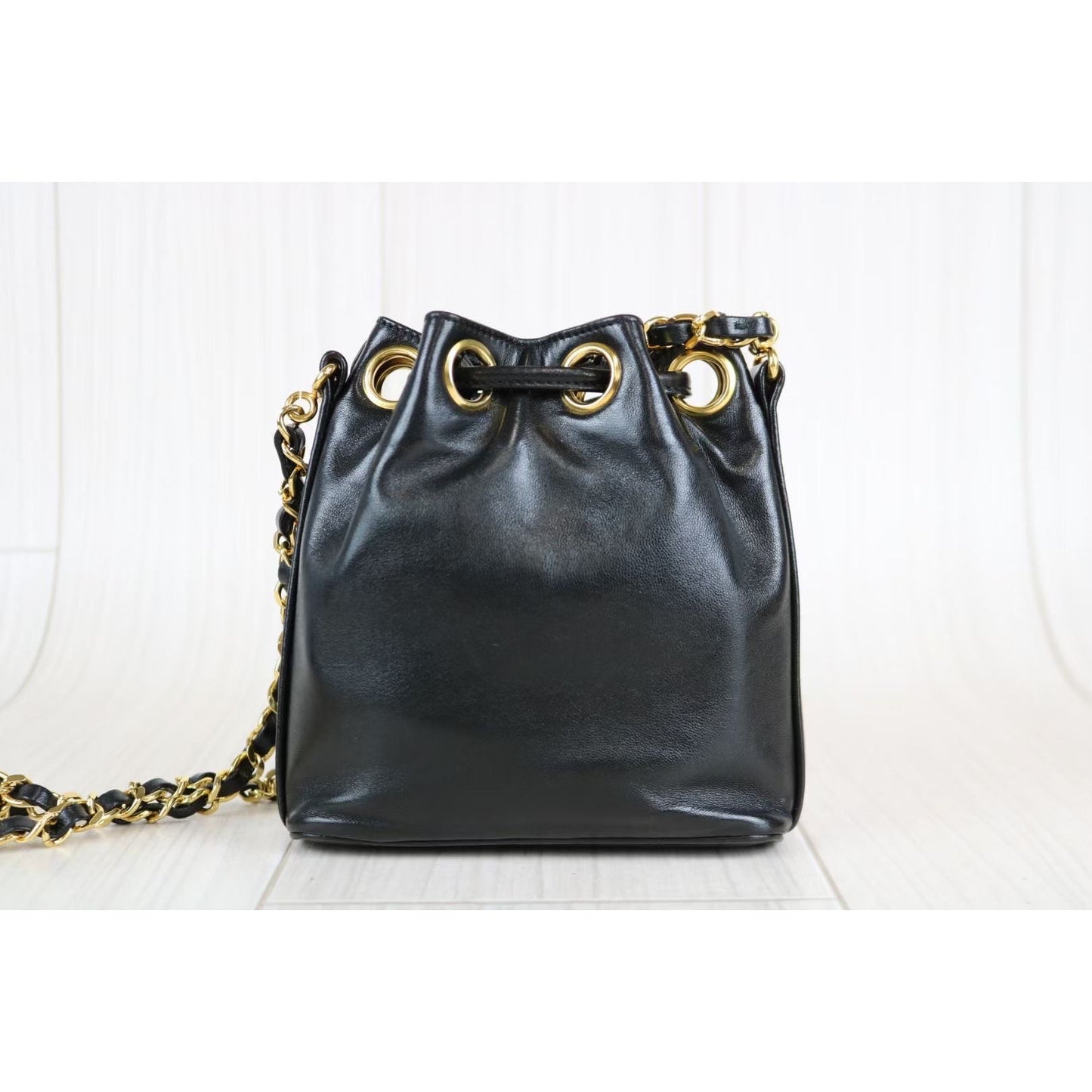 Rank A ｜ CHANEL Lambskin Drawstring Chain Shoulder｜ 062712