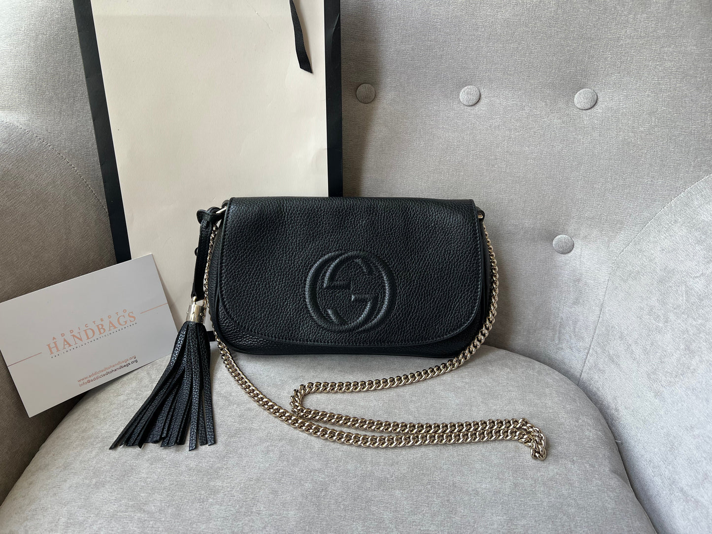 Gucci Black Soho Disco Crossbody Flap Bag