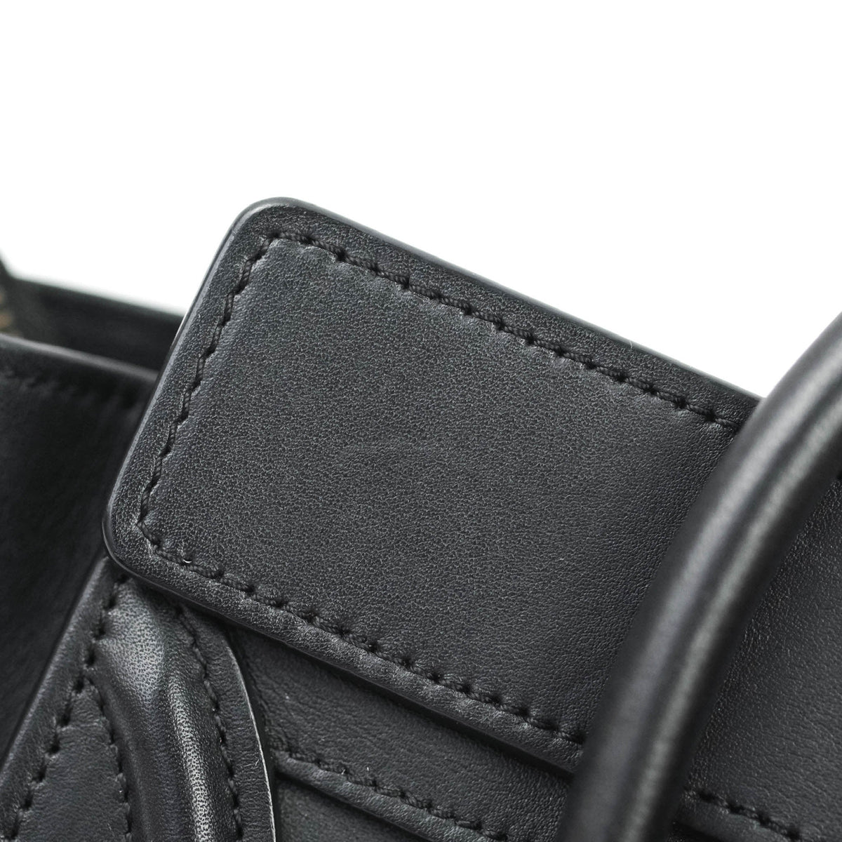 Celine Nano Luggage in Black Calfskin Antique Gold Hardware