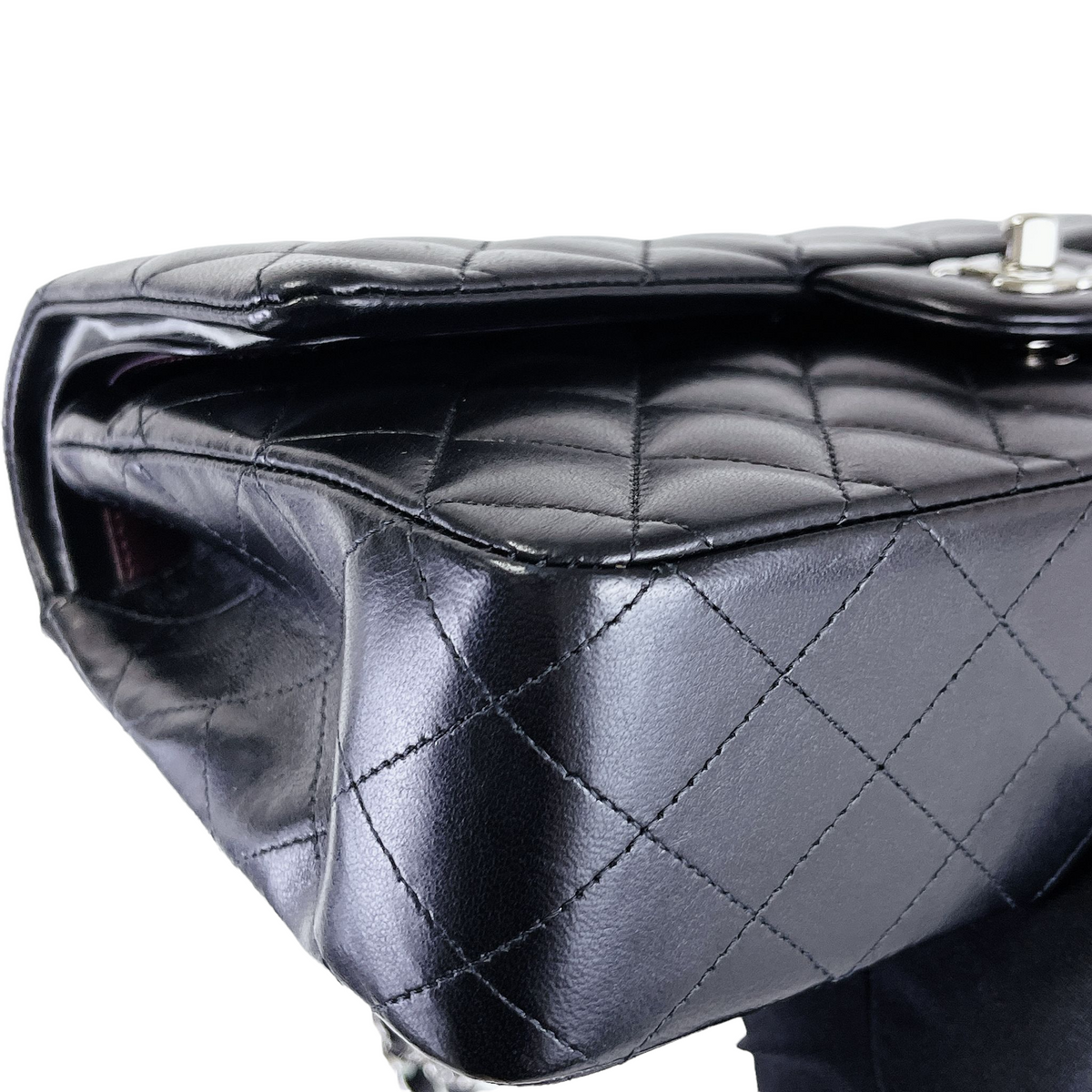 Medium Classic Double Flap Lambskin Black SHW