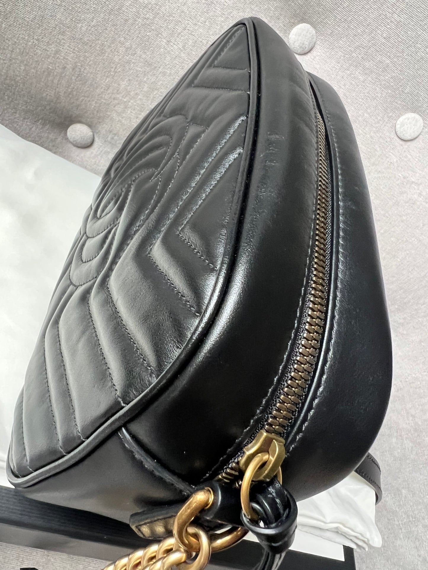 Gucci GG Black Marmont Small Shoulder Bag