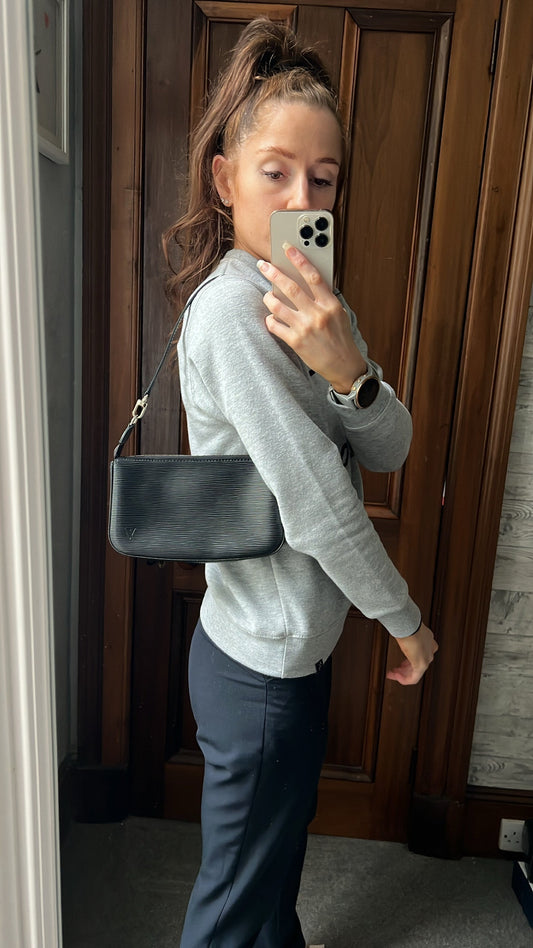 Louis Vuitton Black Epi Leather Pochette Accessoires