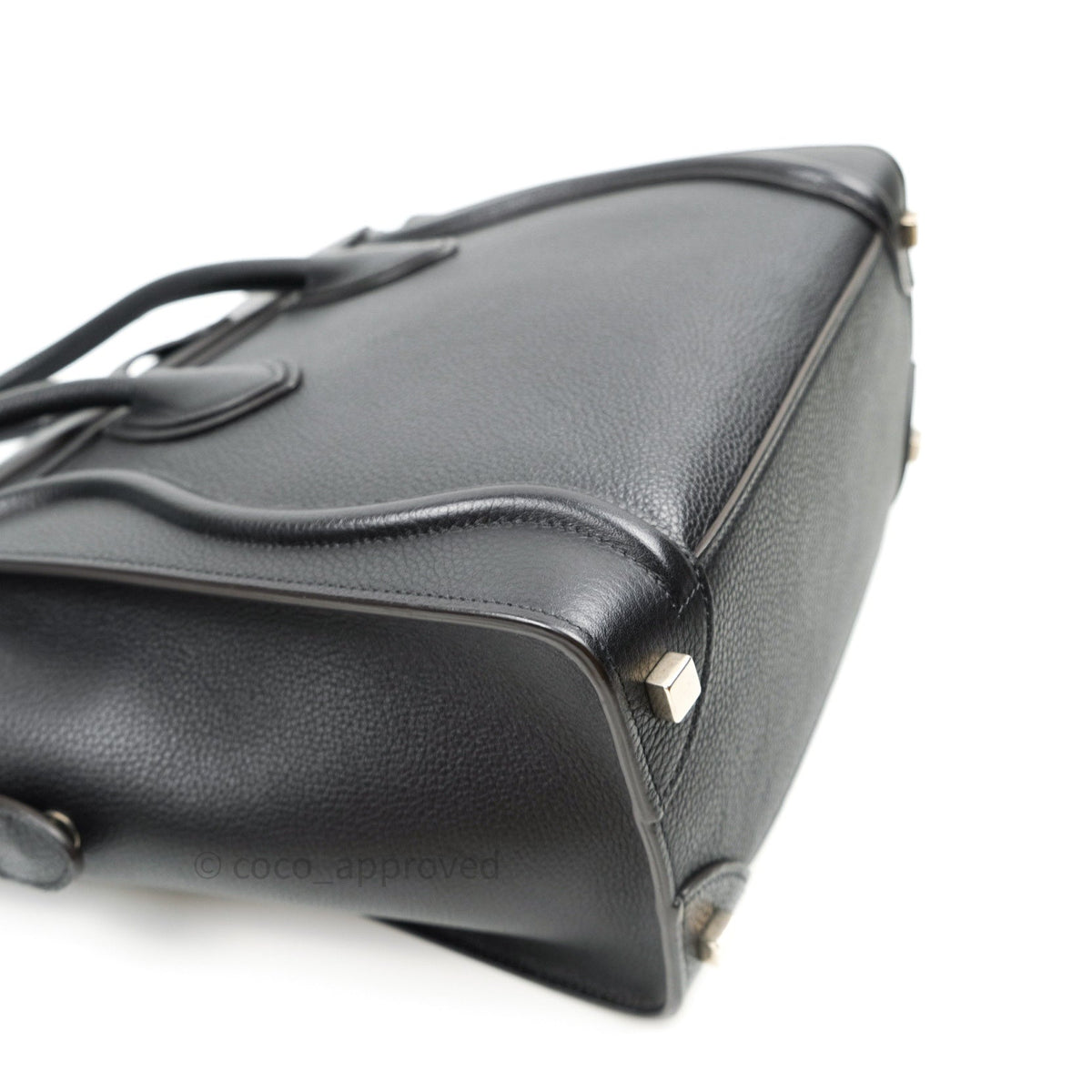 Celine Black Grained Calfskin Leather Micro Luggage Bag