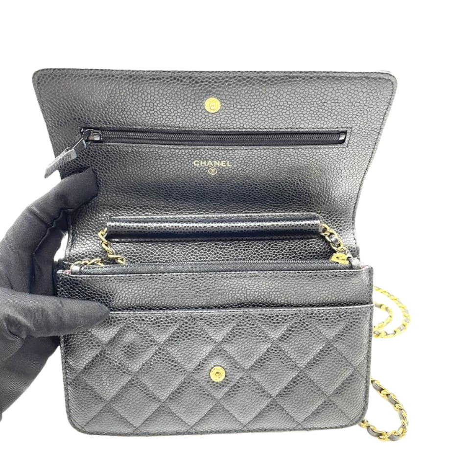 WOC Quilted Caviar Black GHW