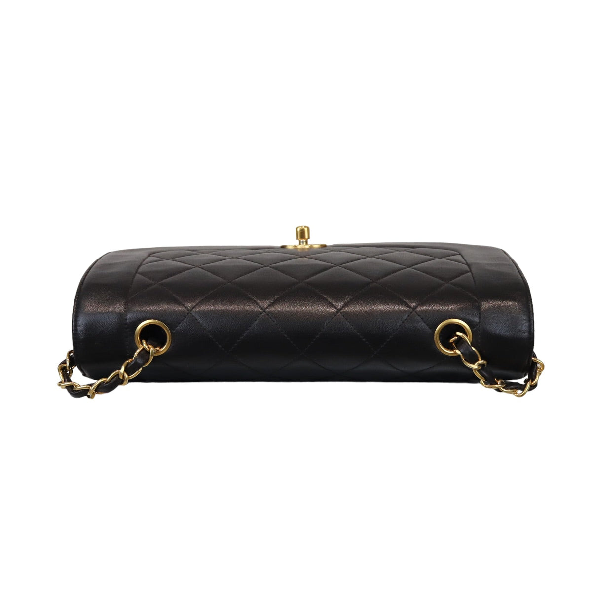 Medium Diana Lambskin Black GHW