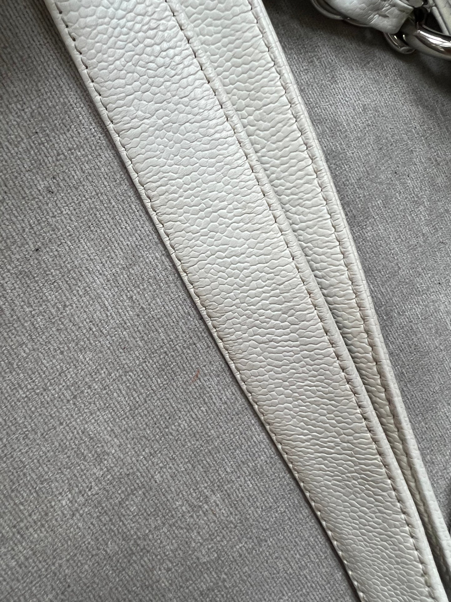 Chanel White Caviar Grand Shopper Tote